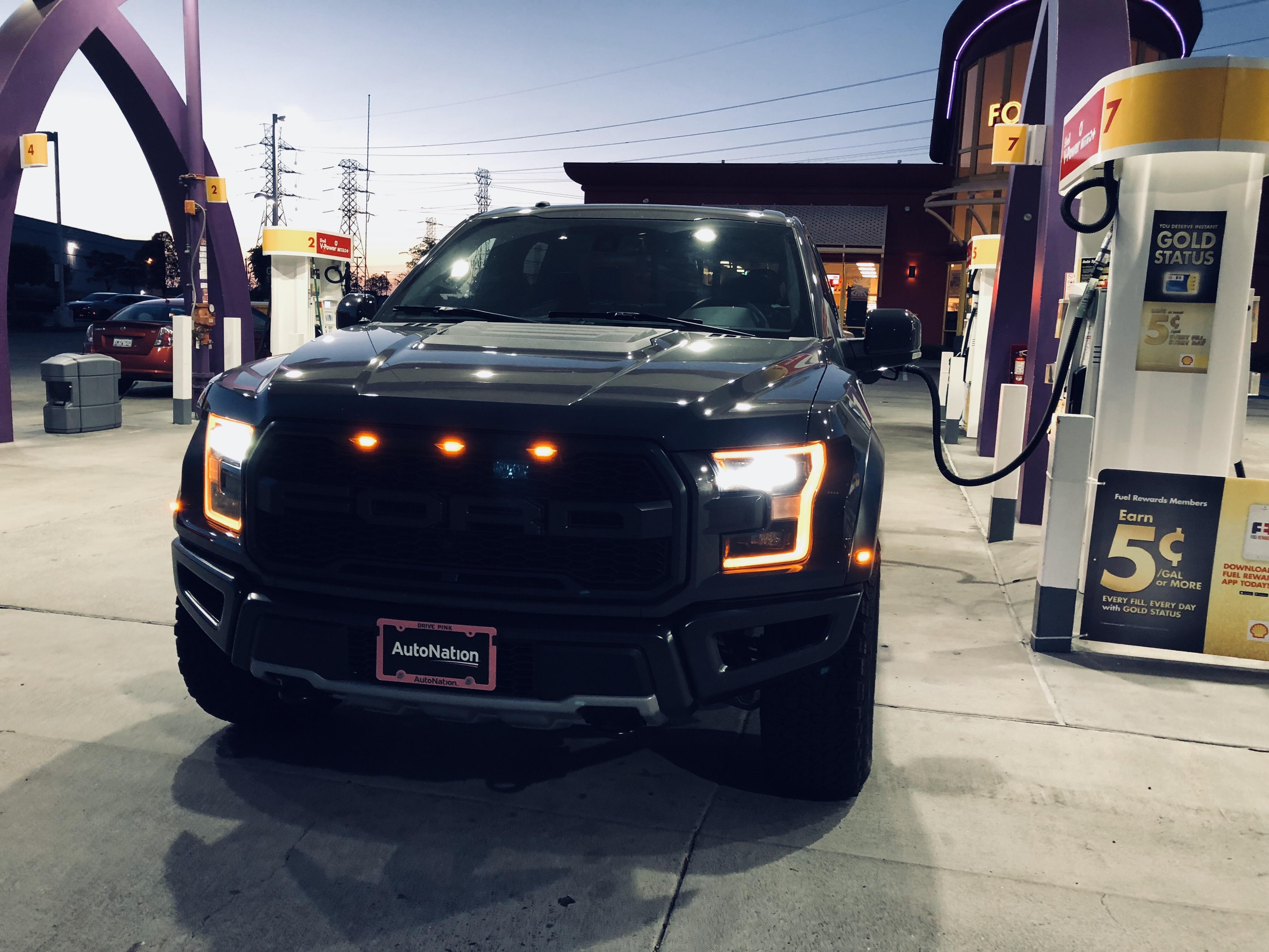 My 2018 lead foot gray ford raptor.... 11 smiles per gallon babying it and worth it r/f150