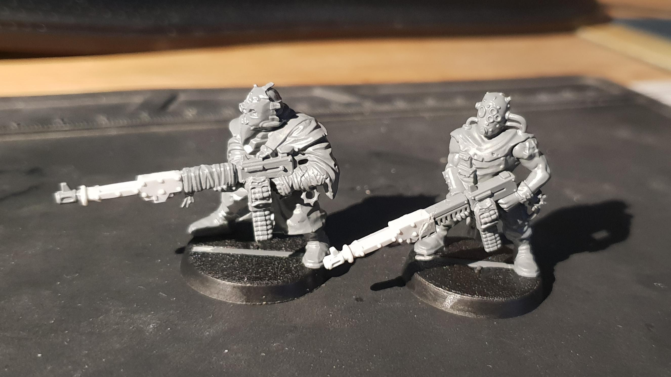Kitbashed heavy stubbers for my CSM cultists, C&C Warhammer40k