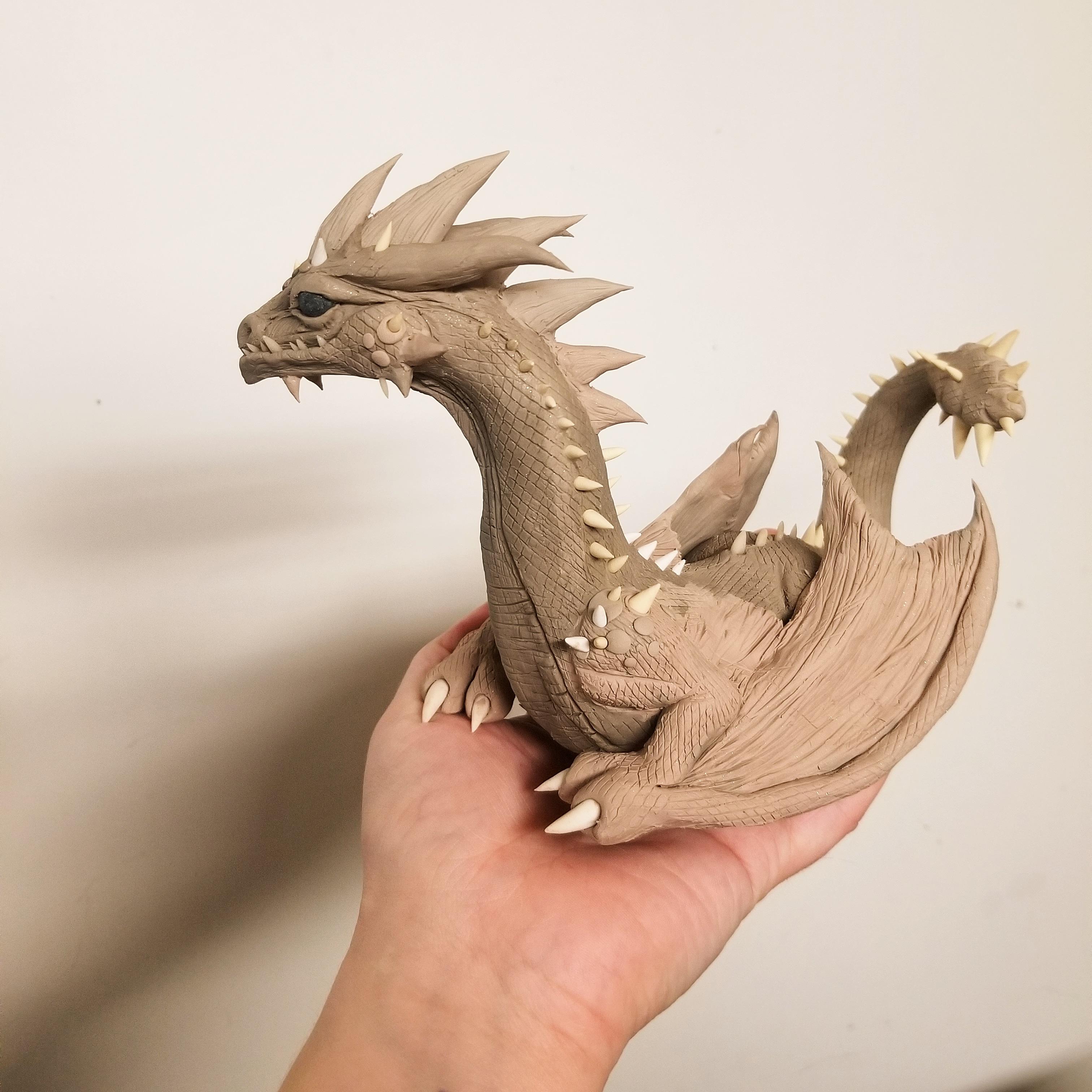 I made a baby wyvern r/polymerclay