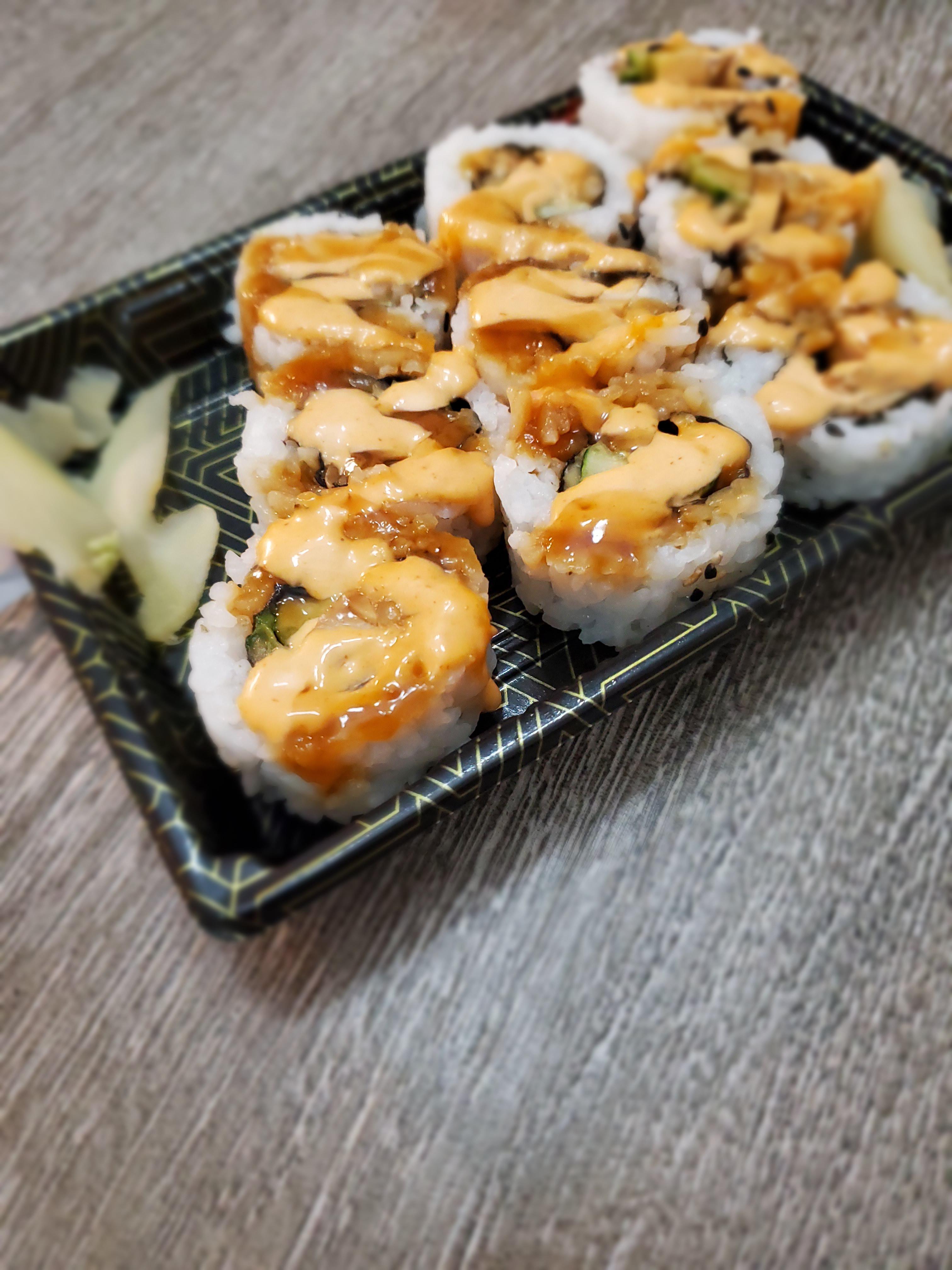 Teriyaki Chicken sushi (actually quite nice.) r/SushiAbomination