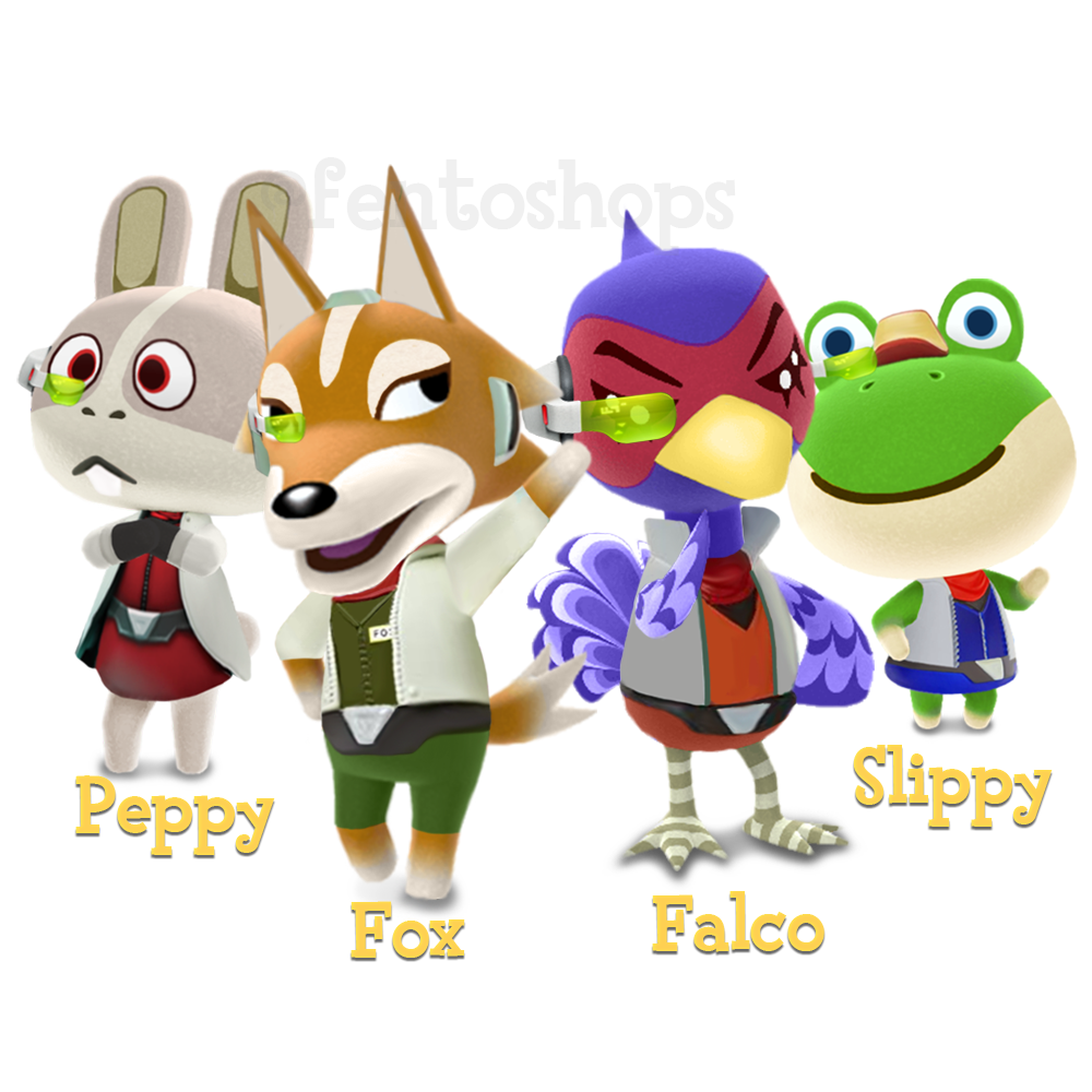 [OC] I Turned the Whole Star Fox Crew + Wolf into Animal Crossing