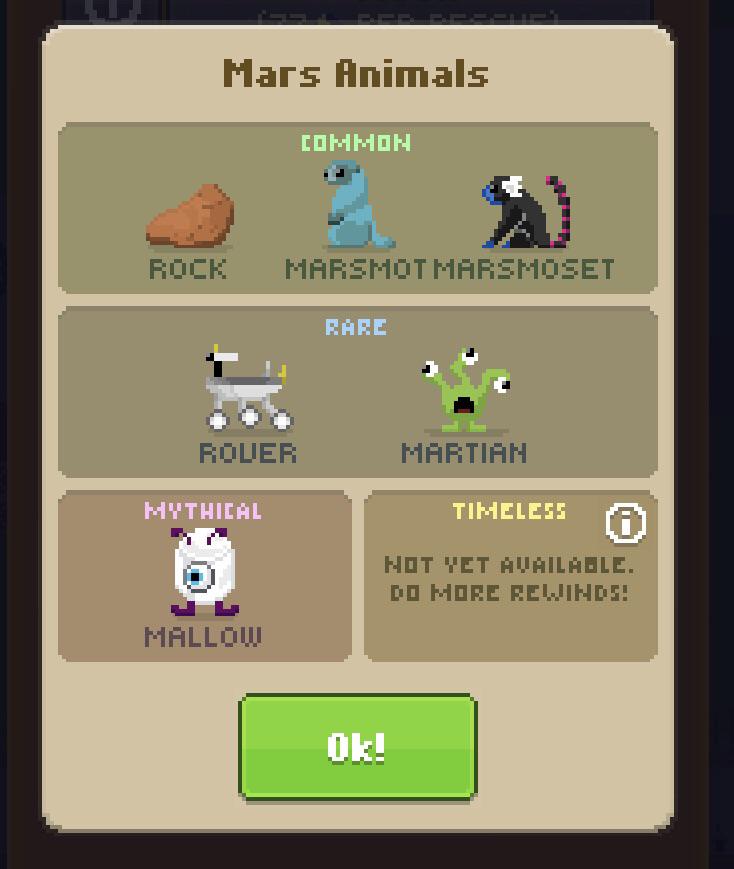 You guys who did rewind collected 10 animals in Mars or in City instead