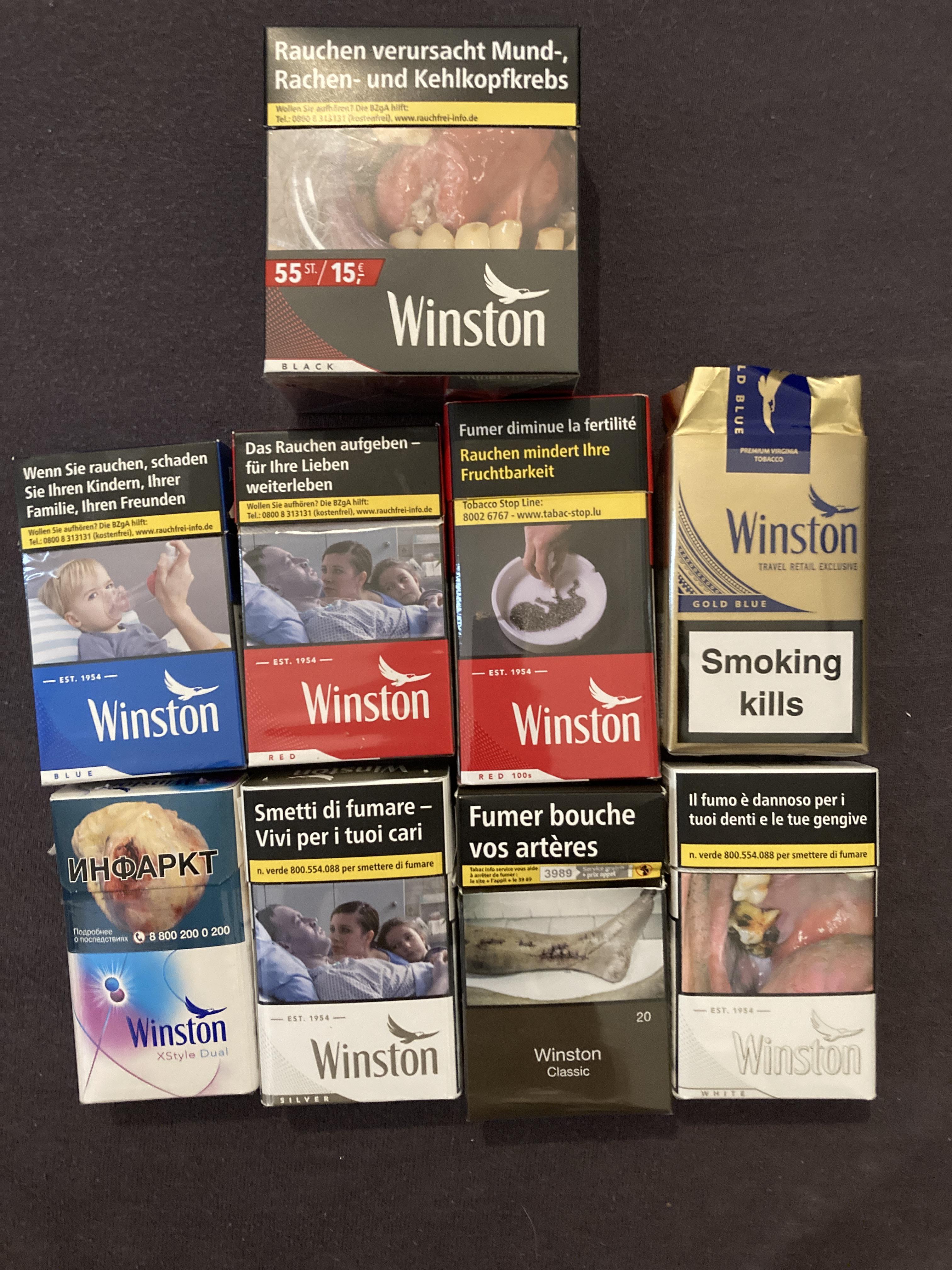 I want to smoke all types of Winston available in Europe. I smoked