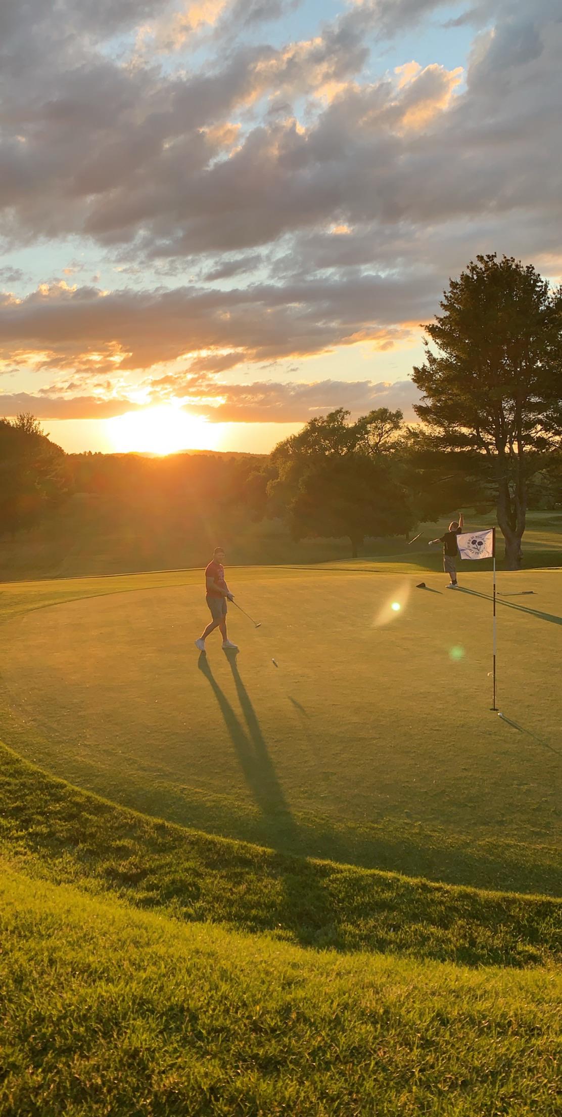 Sandy Burr Country Club, Wayland, MA. My buddy in the back just about