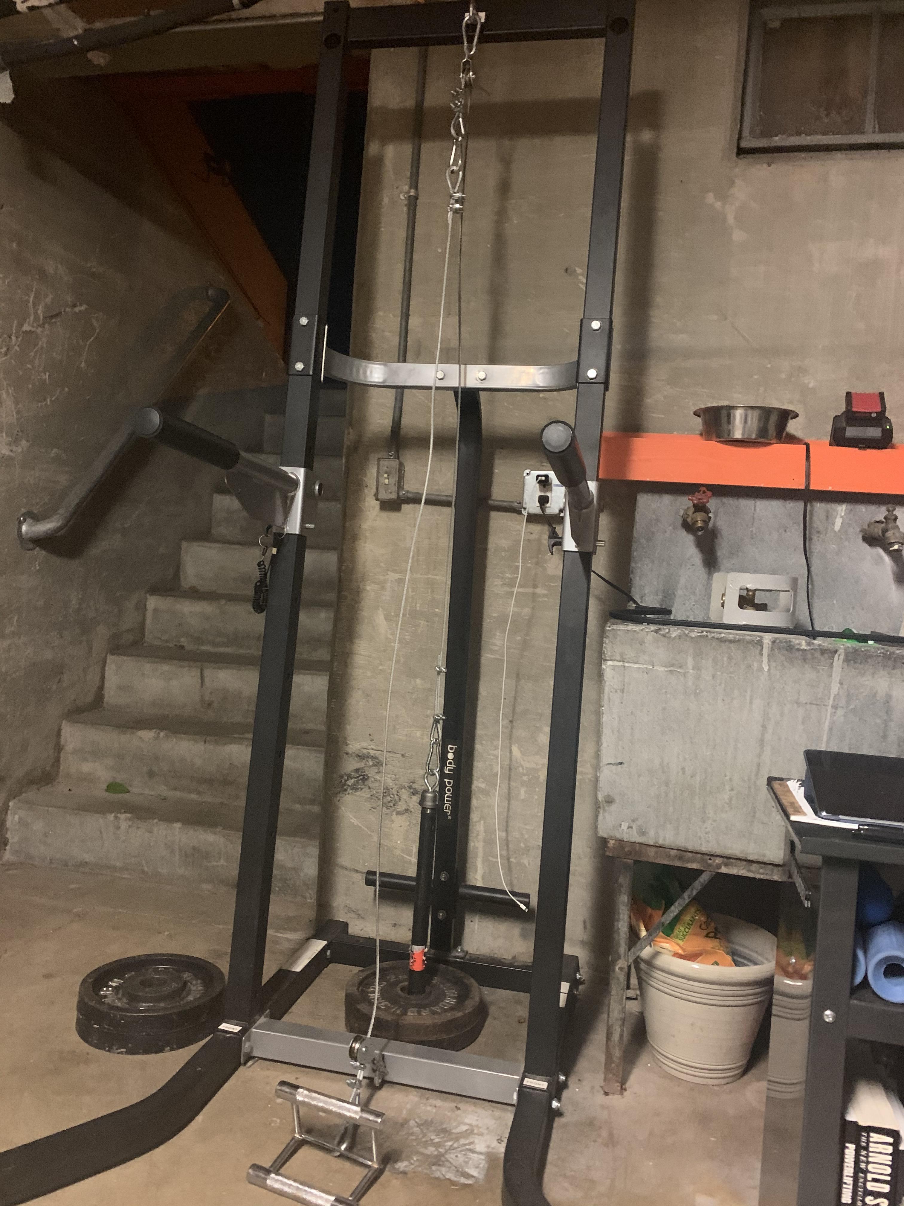 Added a low pulley to my DIY cable set up homegym