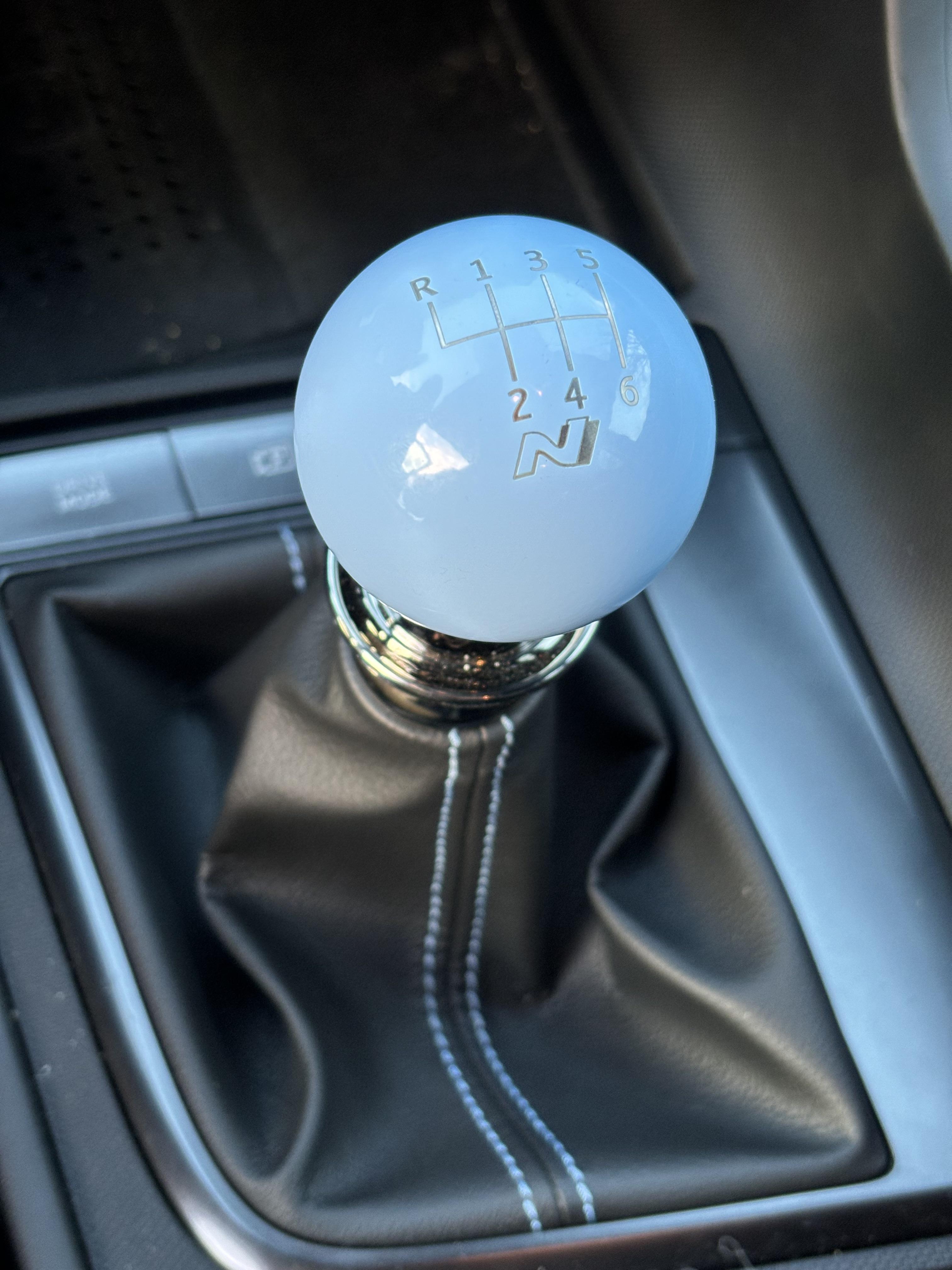 Billetworkz weighted shift knob in performance blue r/ElantraN