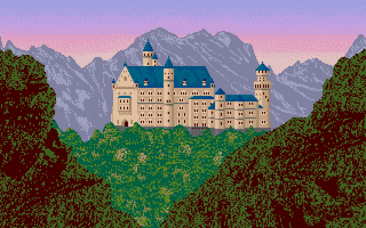 Pixel Castle, unknown artist, 1987 ImaginaryCastles
