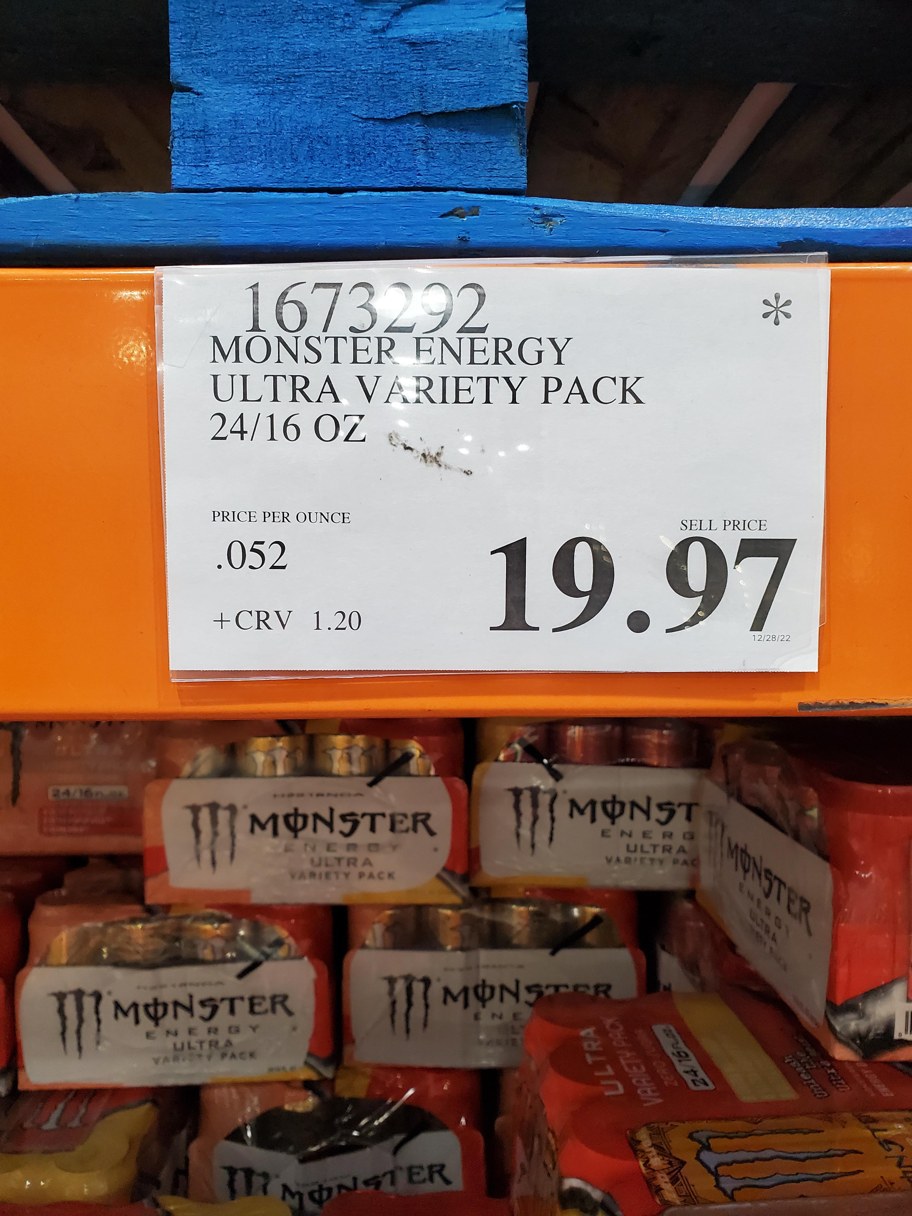 Monster Ultra Variety Pack for 20 🤯 r/Costco