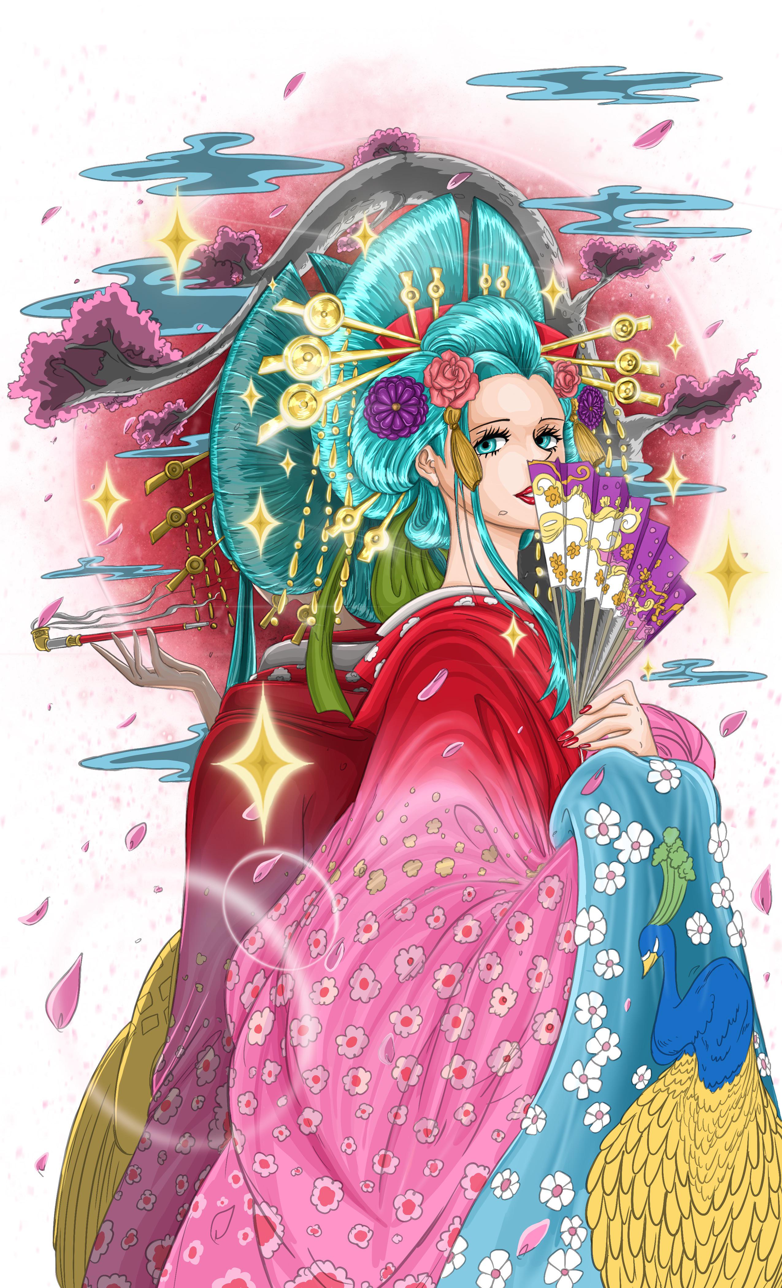 My art for Komurasaki, the Most beautiful Woman of Wano and Zoro’s