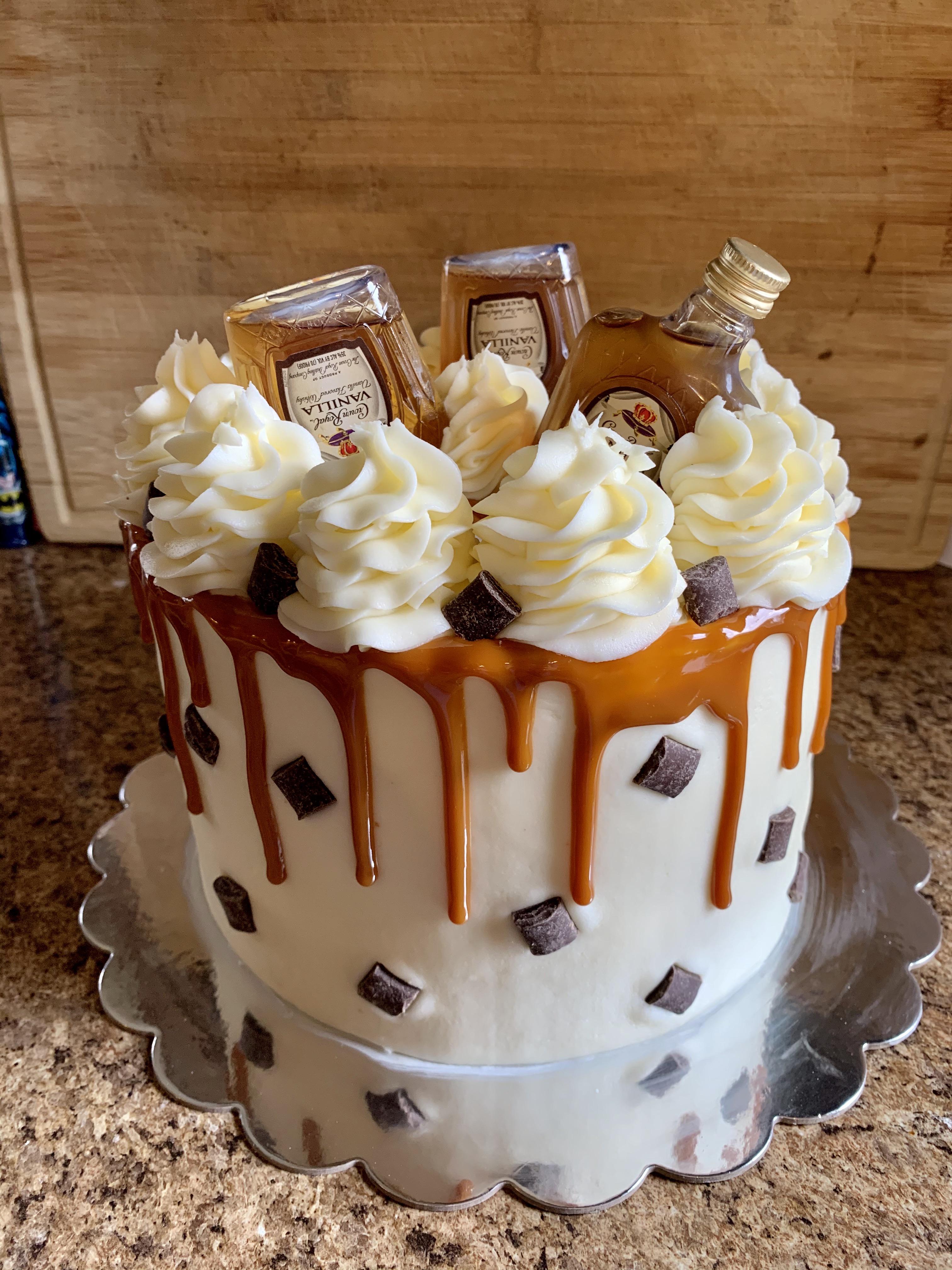 Caramel vanilla cake. I added crown royal vanilla to the batter and frosting for an extra kick