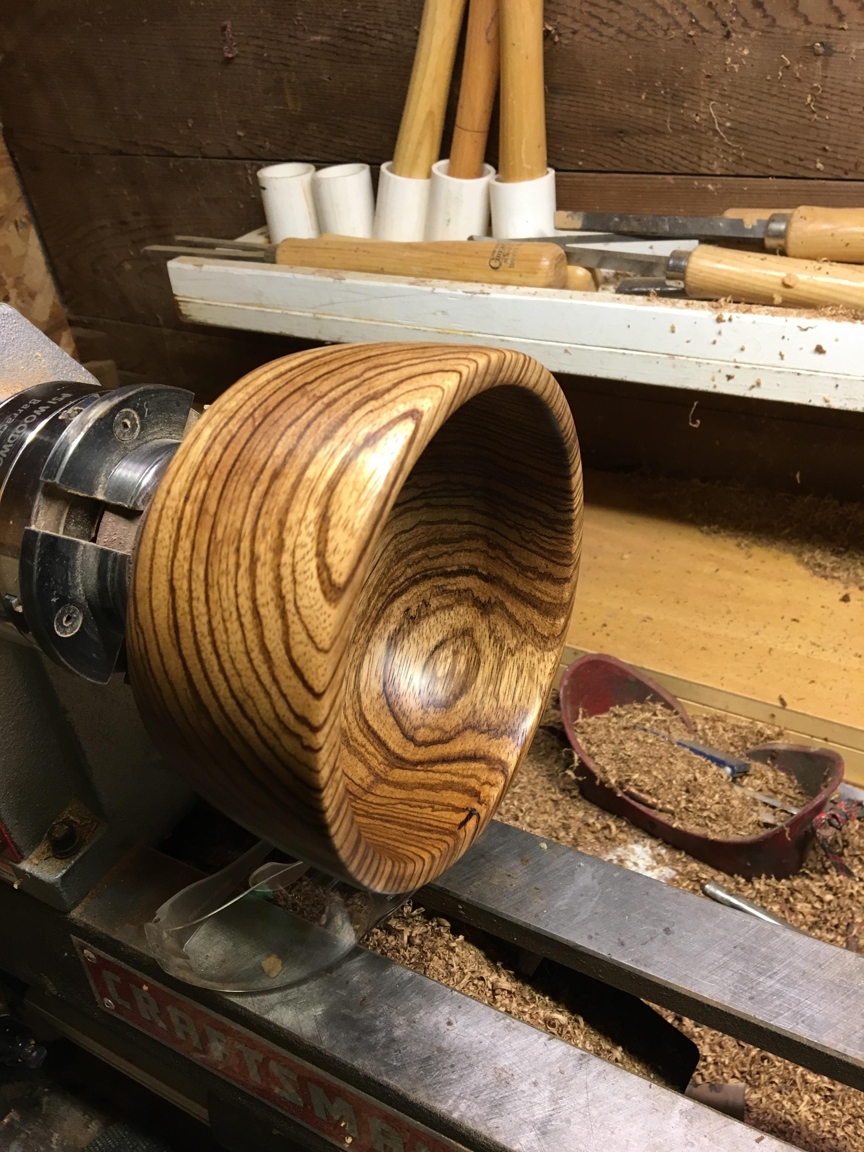 Zebra wood bowl. r/turning
