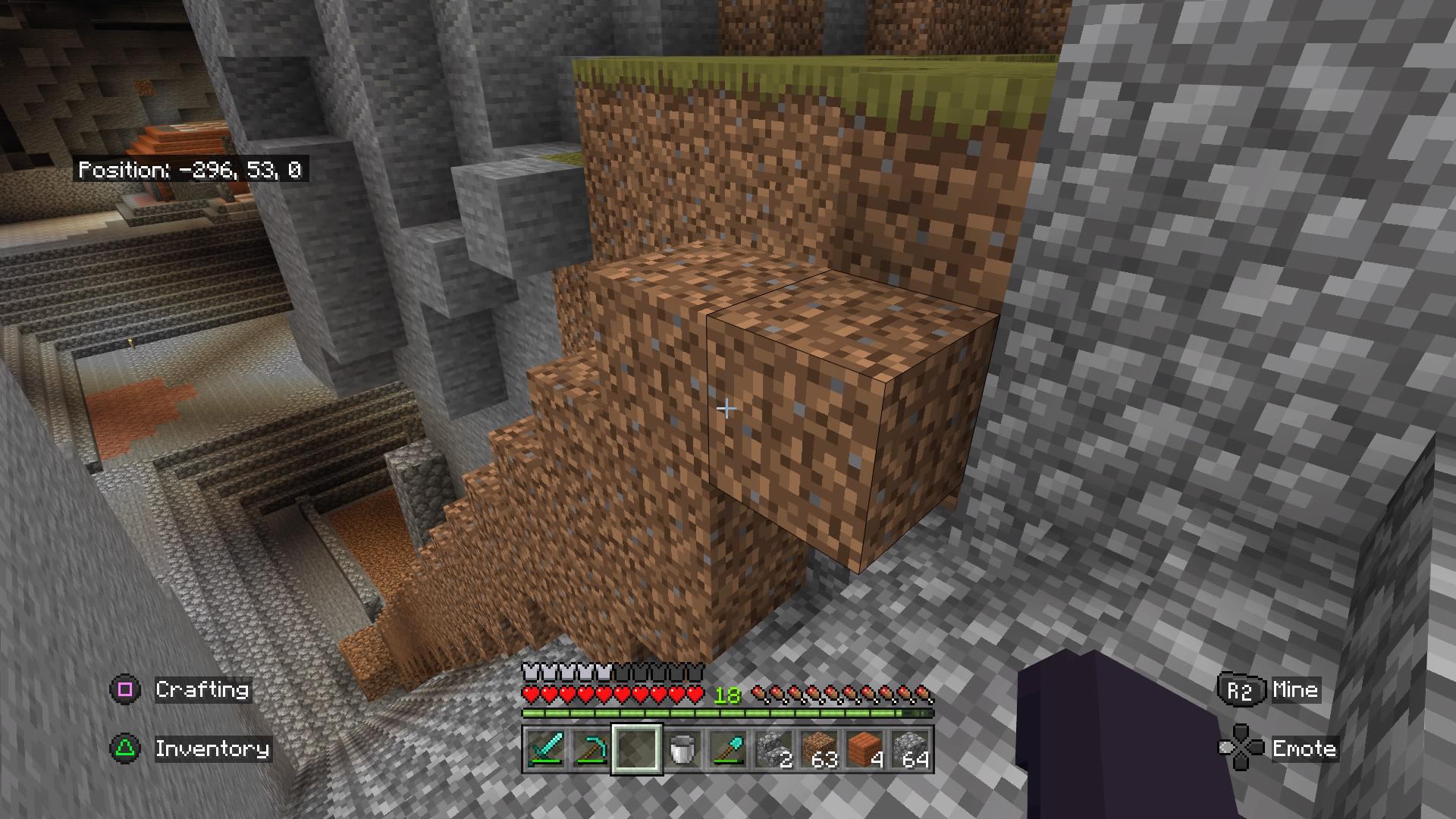 is this how you get grass blocks to travel down? r/Minecraft