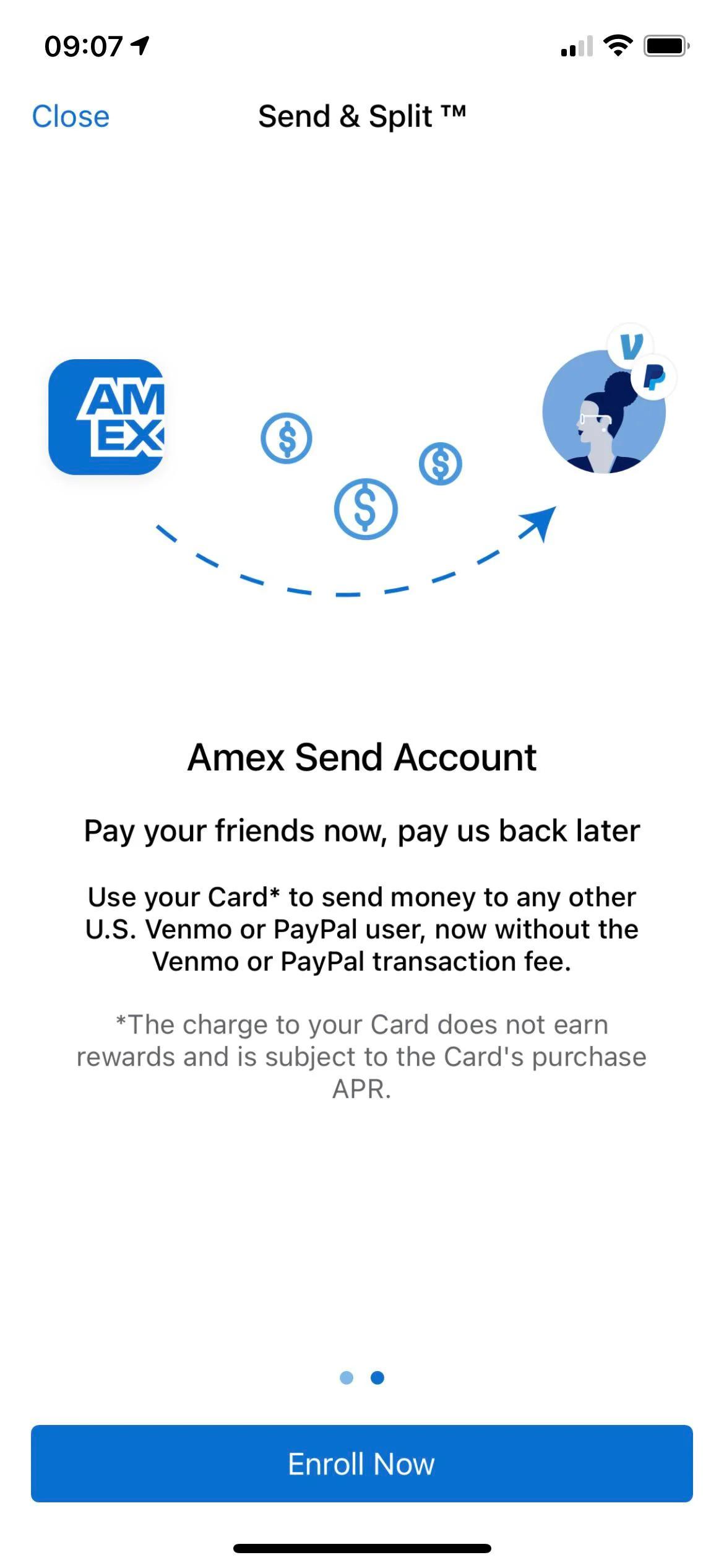 With Amex Send and Split, use your Amex credit card for Venmo/PayPal
