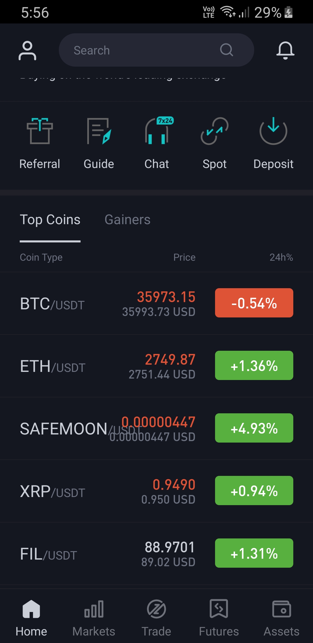 WoW!! Safemoon is now listed in Bitmarts 'Top Coins' on home page right