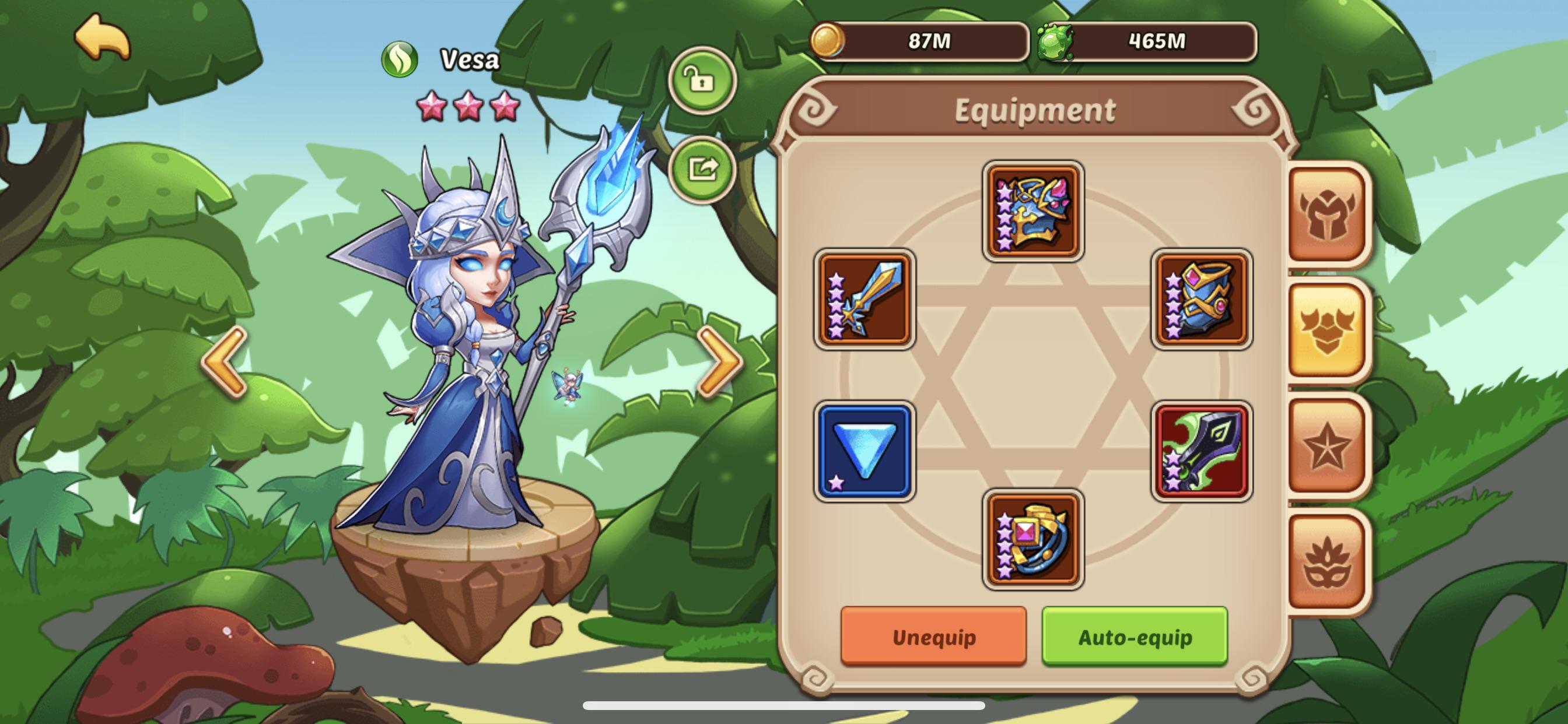 What stone is the best for Vesa? r/IdleHeroes