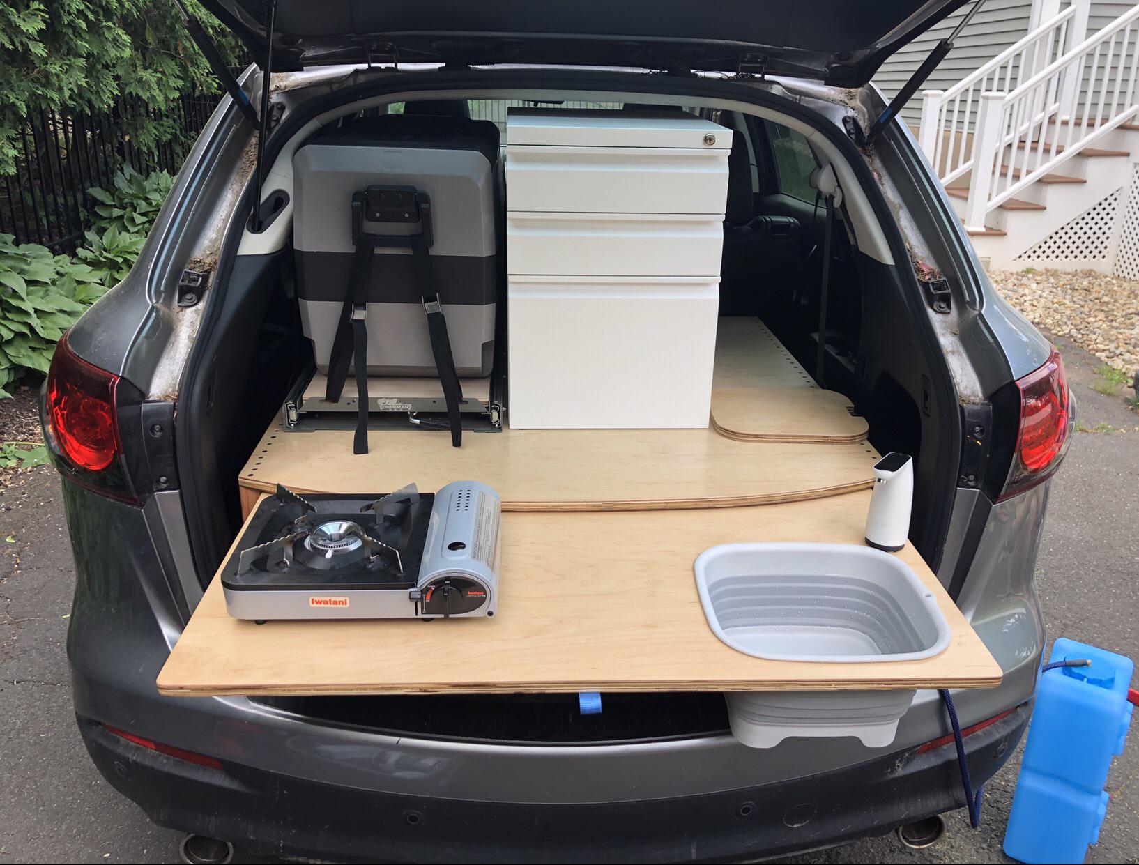 Easy DIY car camping kitchen r/carcamping