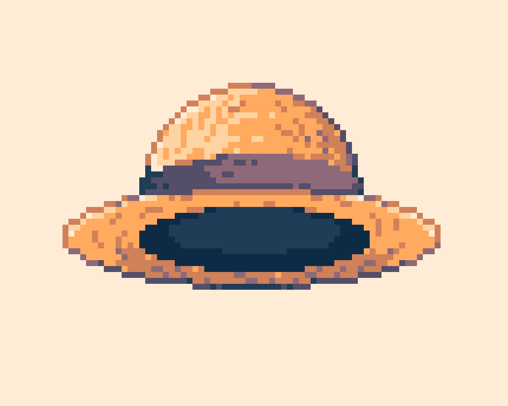Luffy's Straw hat Pixel art. r/OnePiece