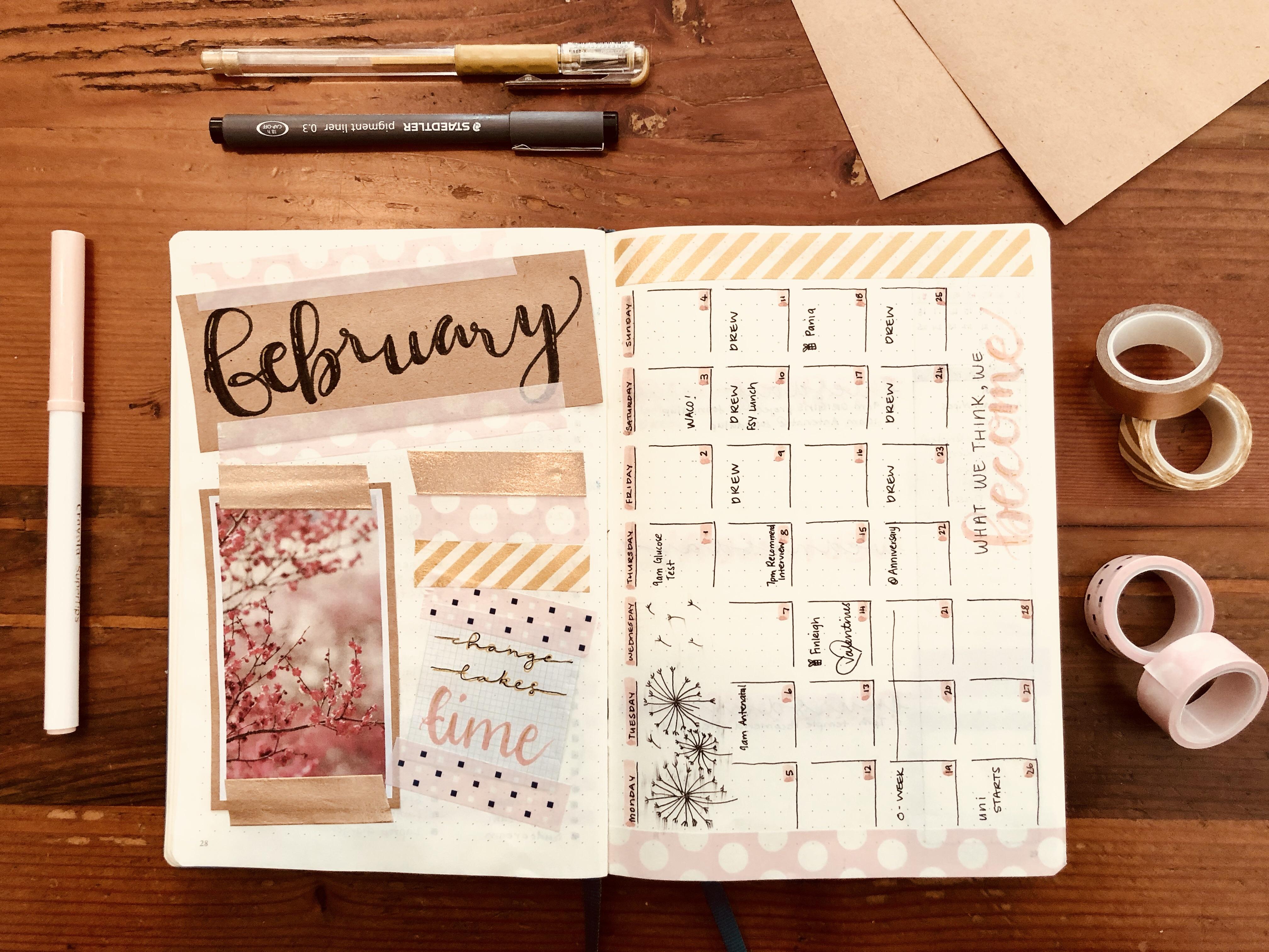 My first attempt at a scrapbook style spread, super fun to set up! r