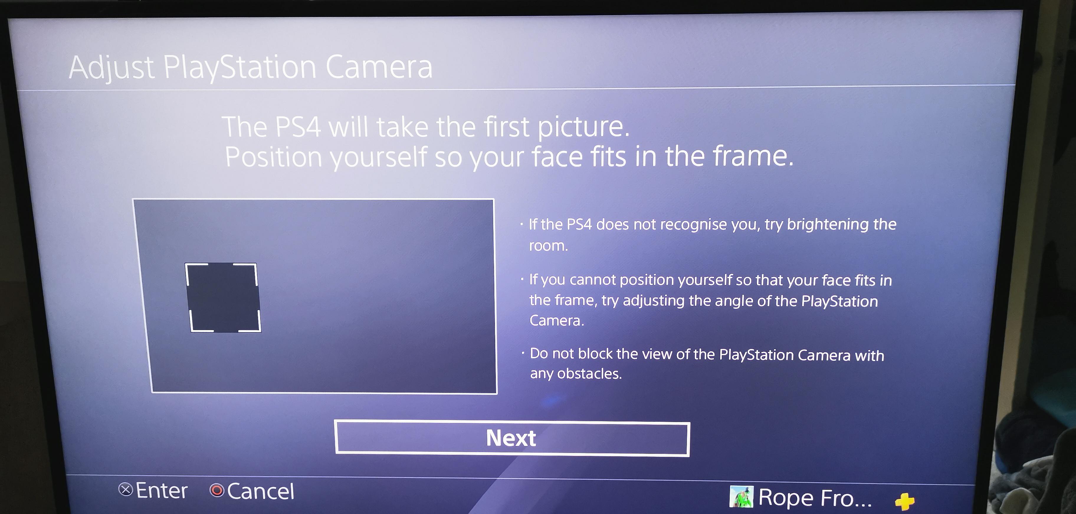 My ps camera is not working it displays a grey screen when trying to