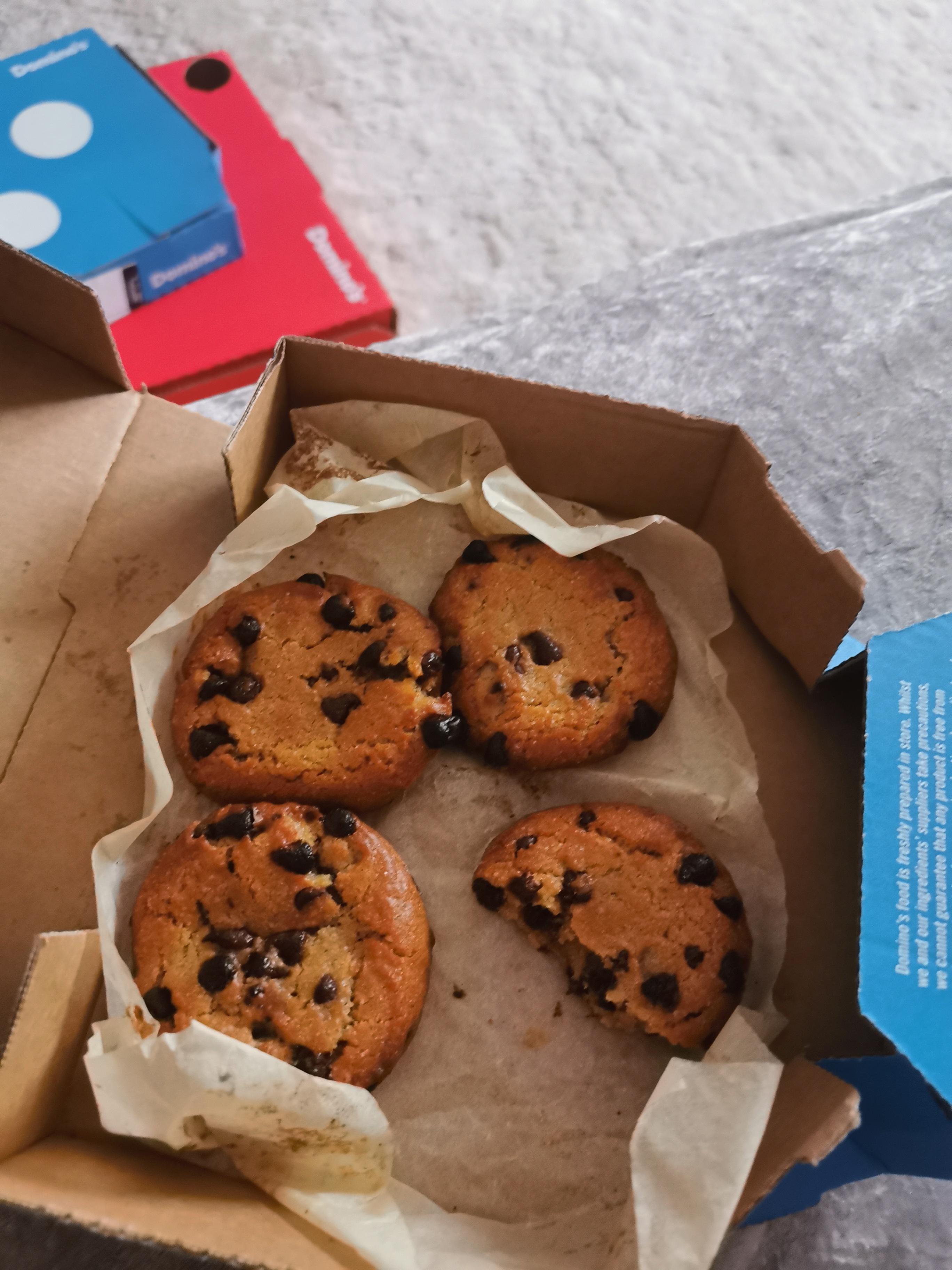 Got a half bitten cookie... Lol r/Dominos