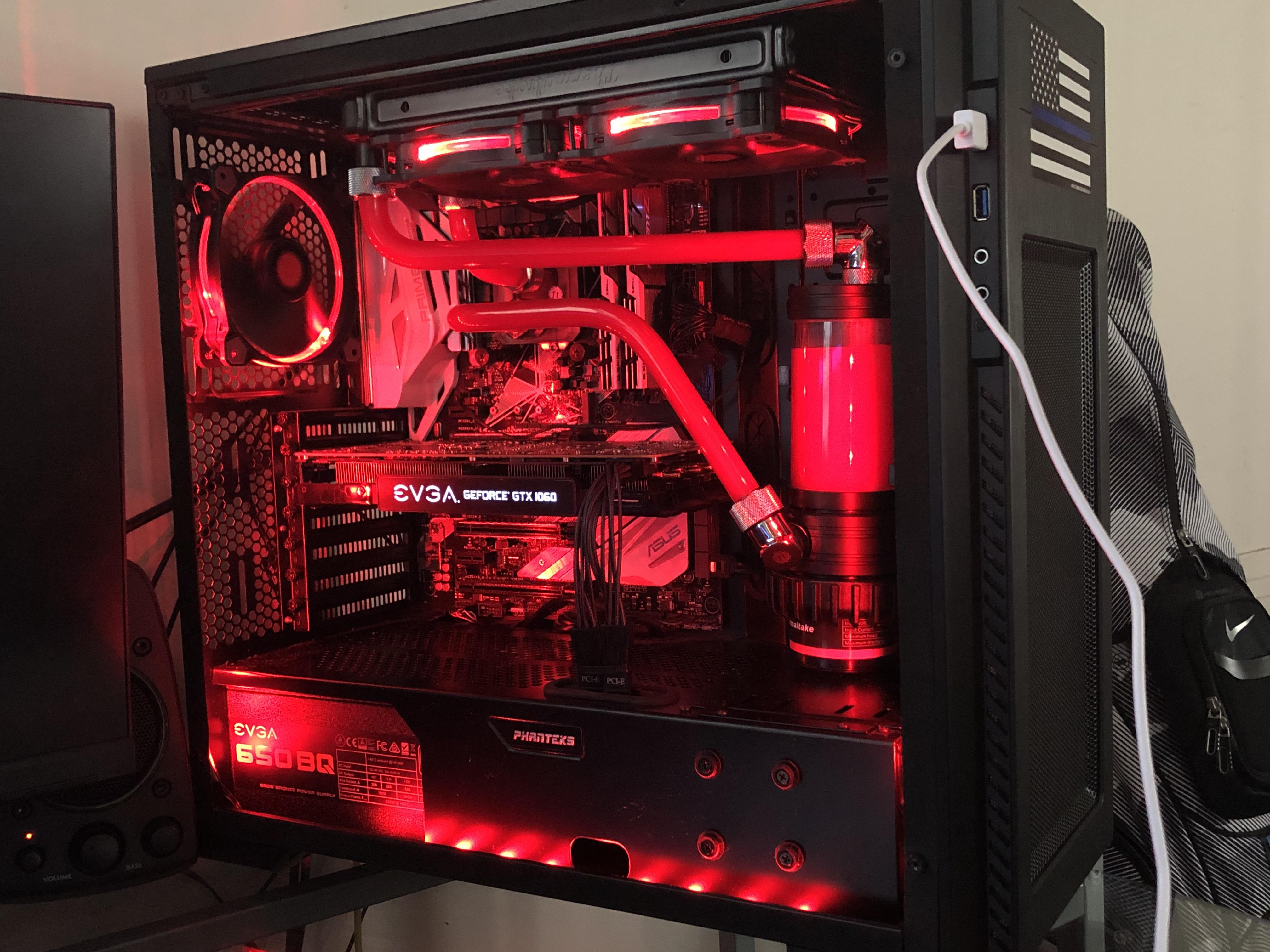 First attempt at water cooling. Not too bad r/watercooling