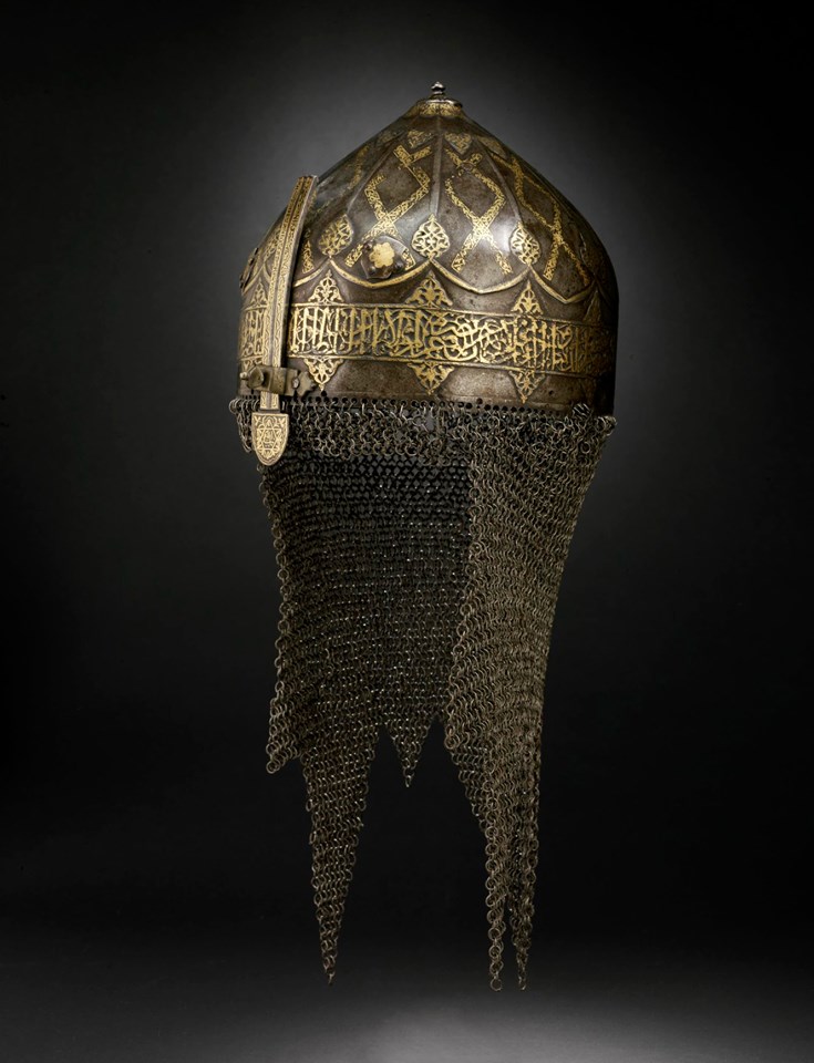 The helmet of the Egyptian Sultan Qalawun of the Mamluks (12931341) Art and History Museum