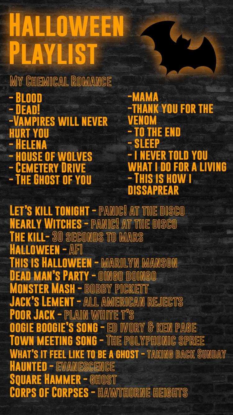 Here is a start for if you are wanting to build a Halloween Playlist
