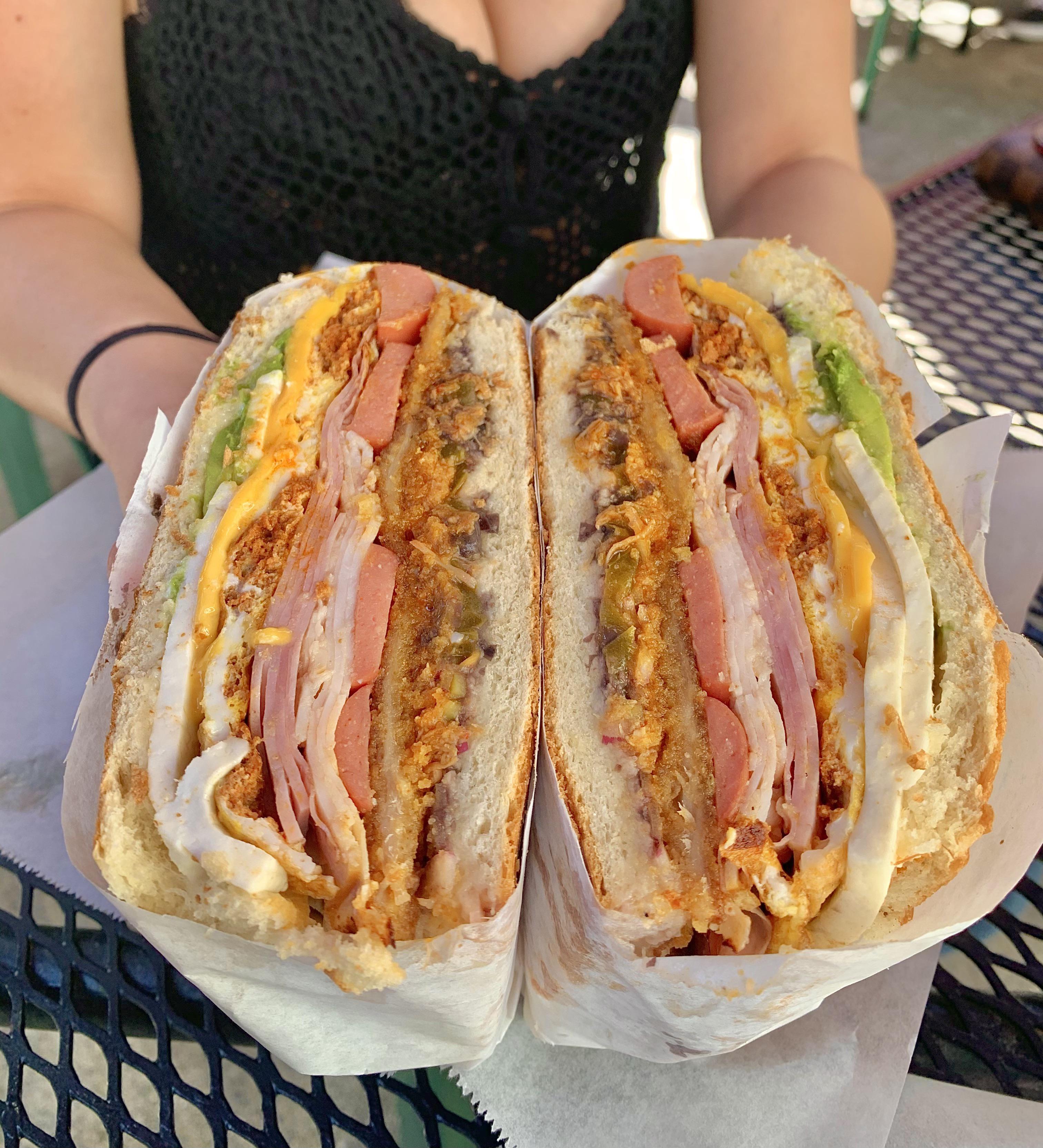 Mega Cubana Torta from La Torta Gorda (San Francisco) r/eatsandwiches