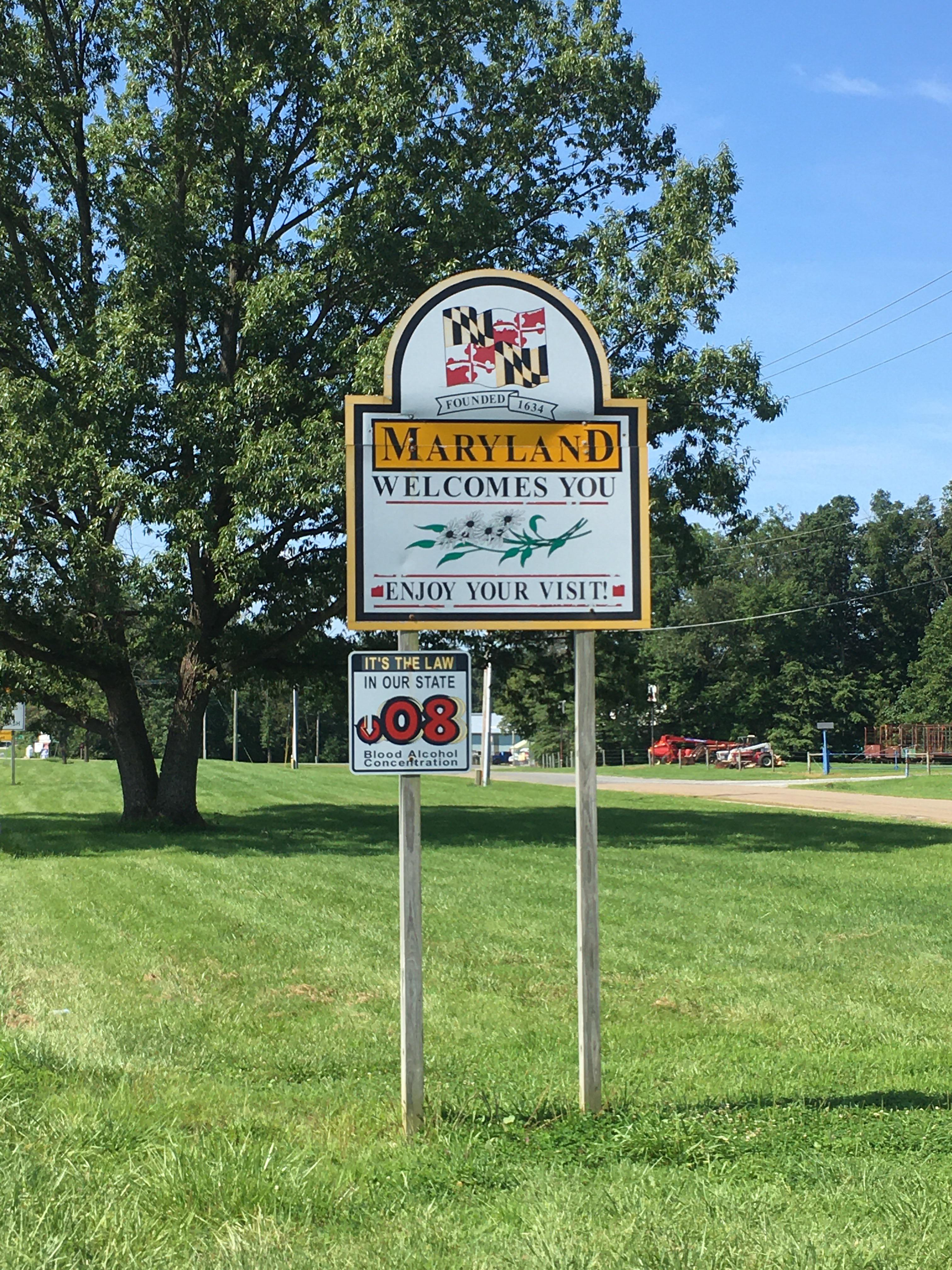sign when coming from PA Rt 1. Always love seeing it r/maryland