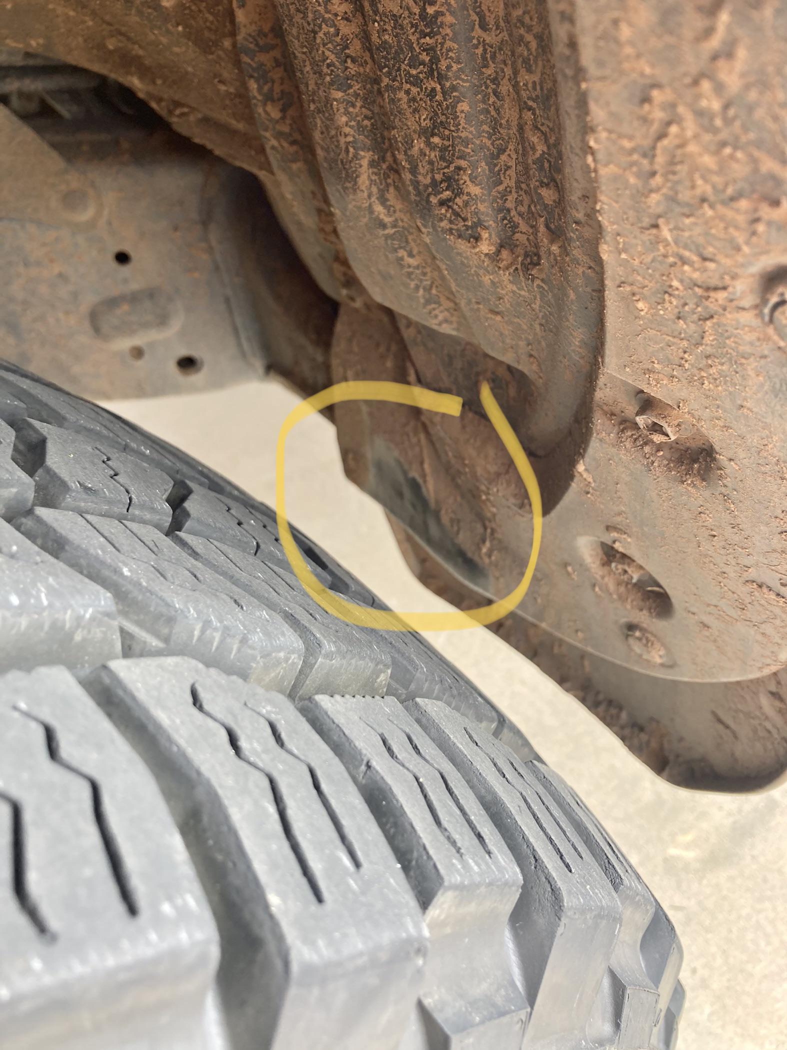 Got a small amount of rubbing on the mud flap will taking it off and