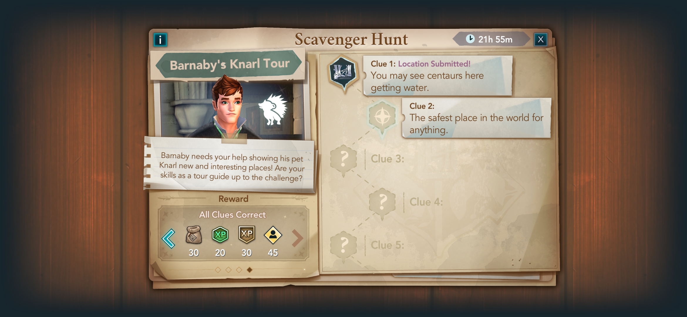 Help with this clue? Barnaby's Knarl Tour Scavenger Hunt r/HPHogwartsMystery