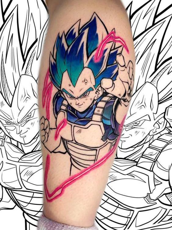 Wanted to share my Vegeta royal blue tattoo here! 50 done needs one