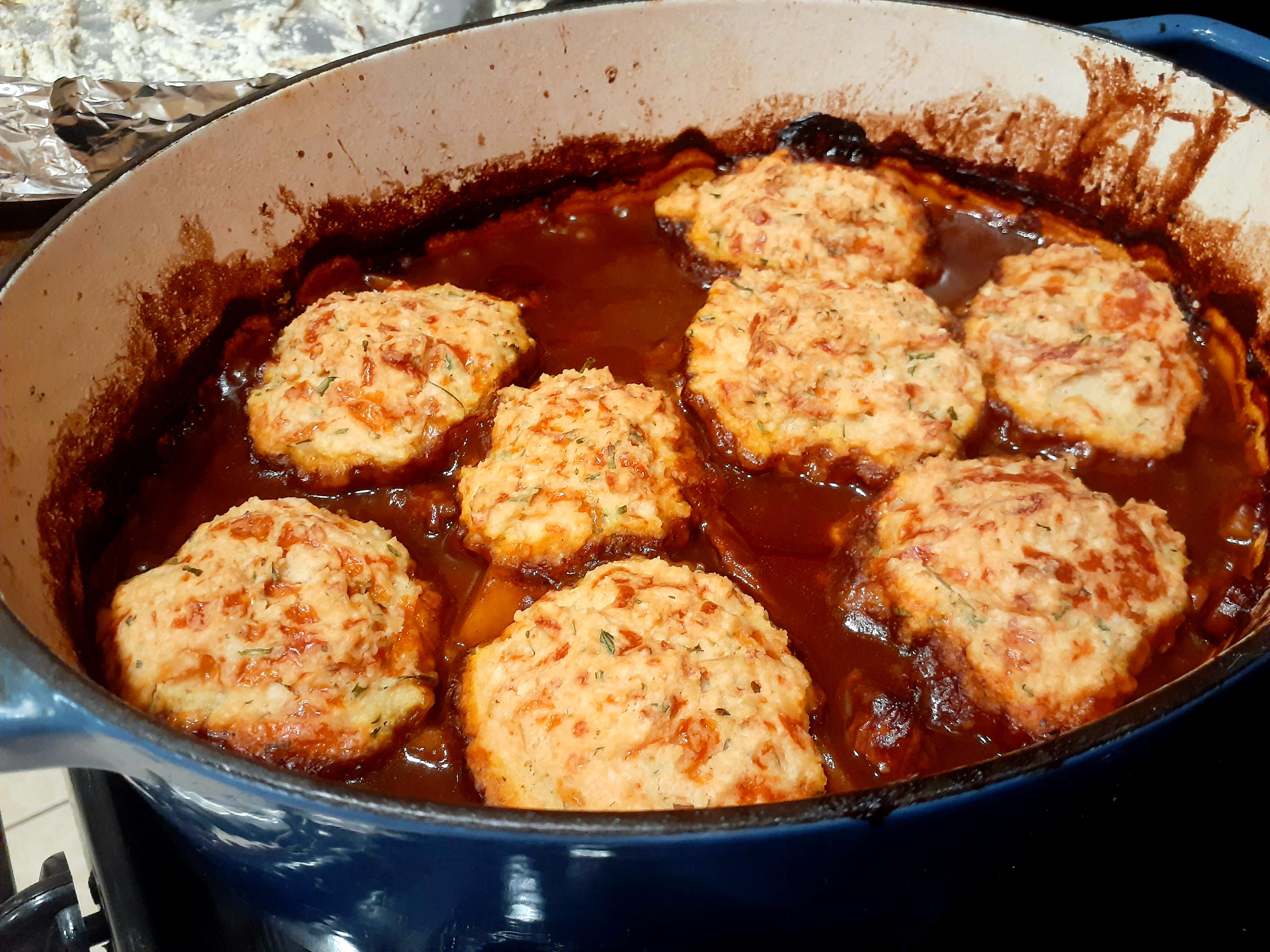 I made your guinness beef stew with cheddar herb dumplings! r