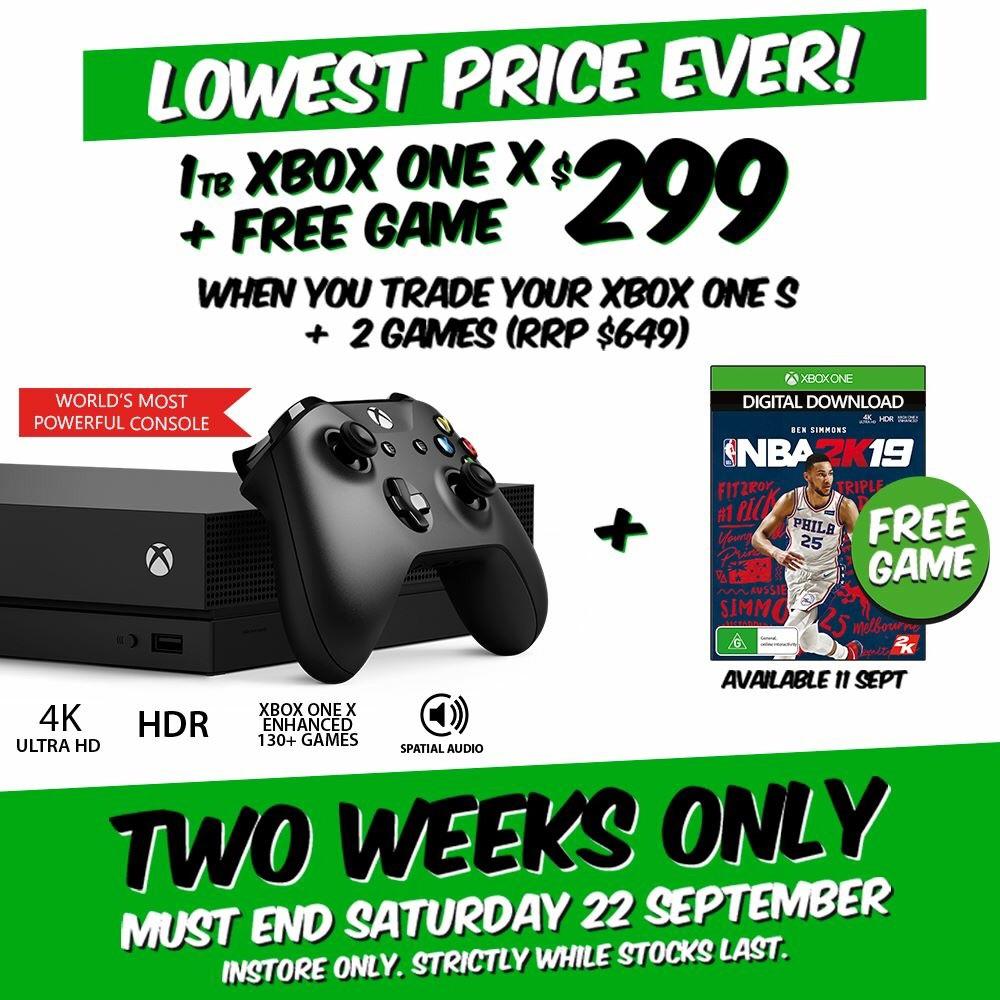 [Deal] Xbox One X trade in deal EB Games Australia. xboxone