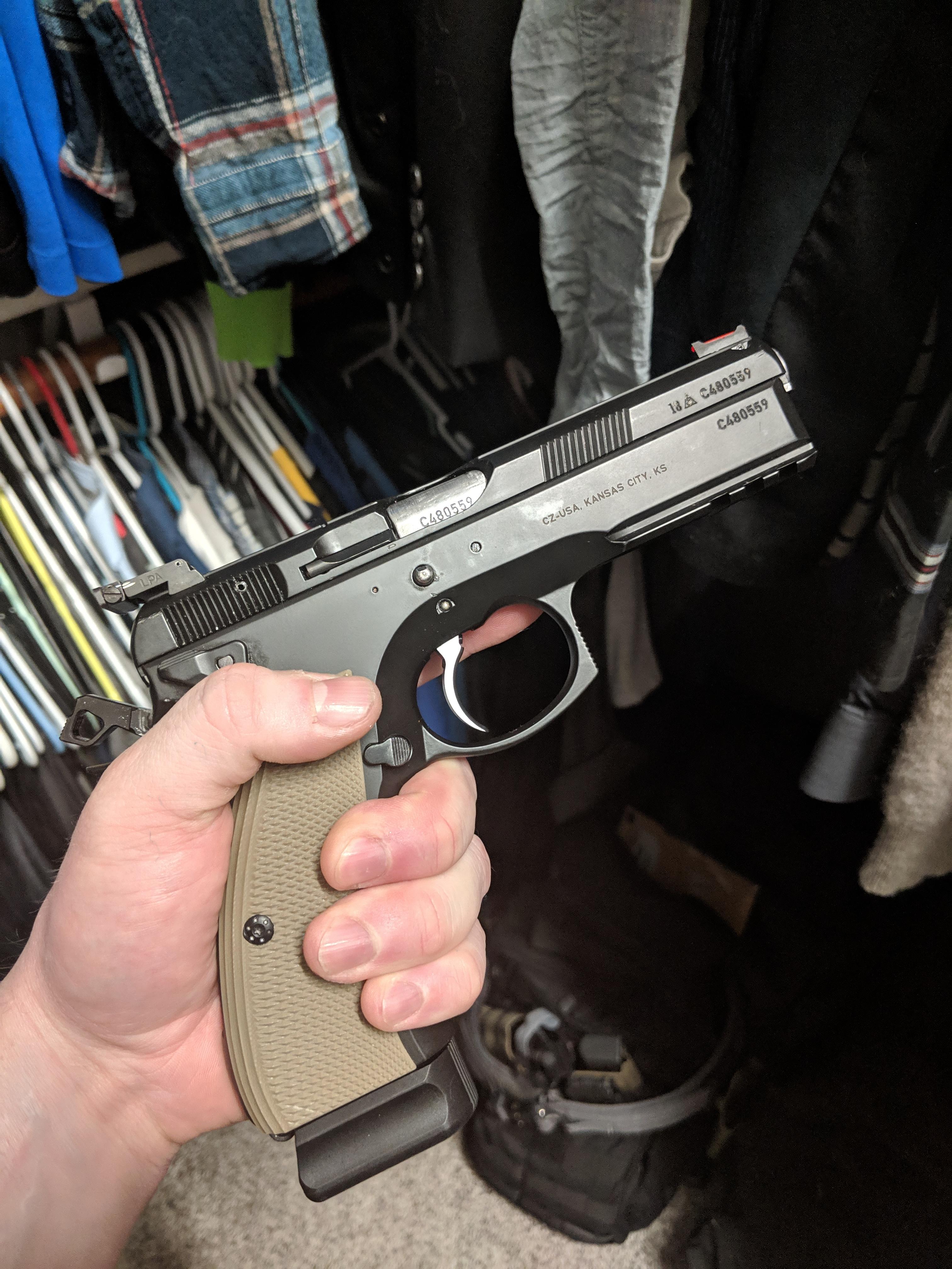 SP01 Tactical with Cajun seasoning ready for the range r/CZFirearms