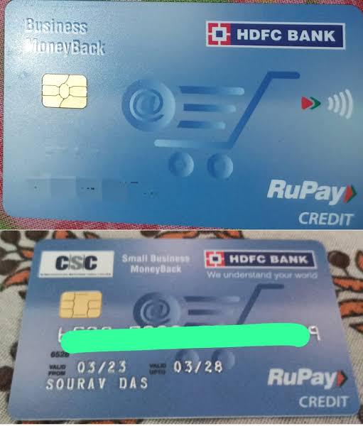 HDFC CSC Small Business Moneyback card. r/CreditCardsIndia