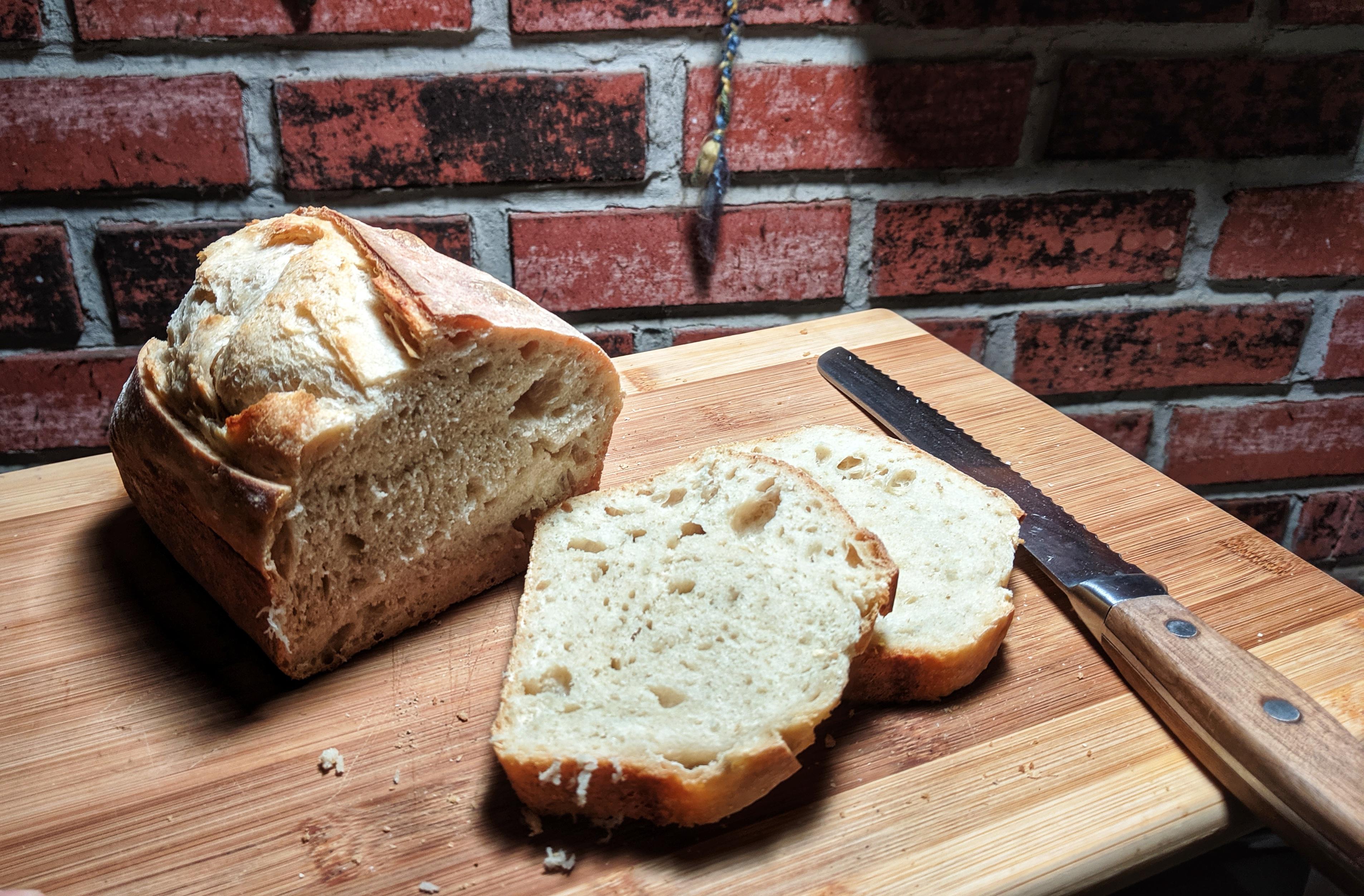 My first time making sourdough in a loaf pan was a success