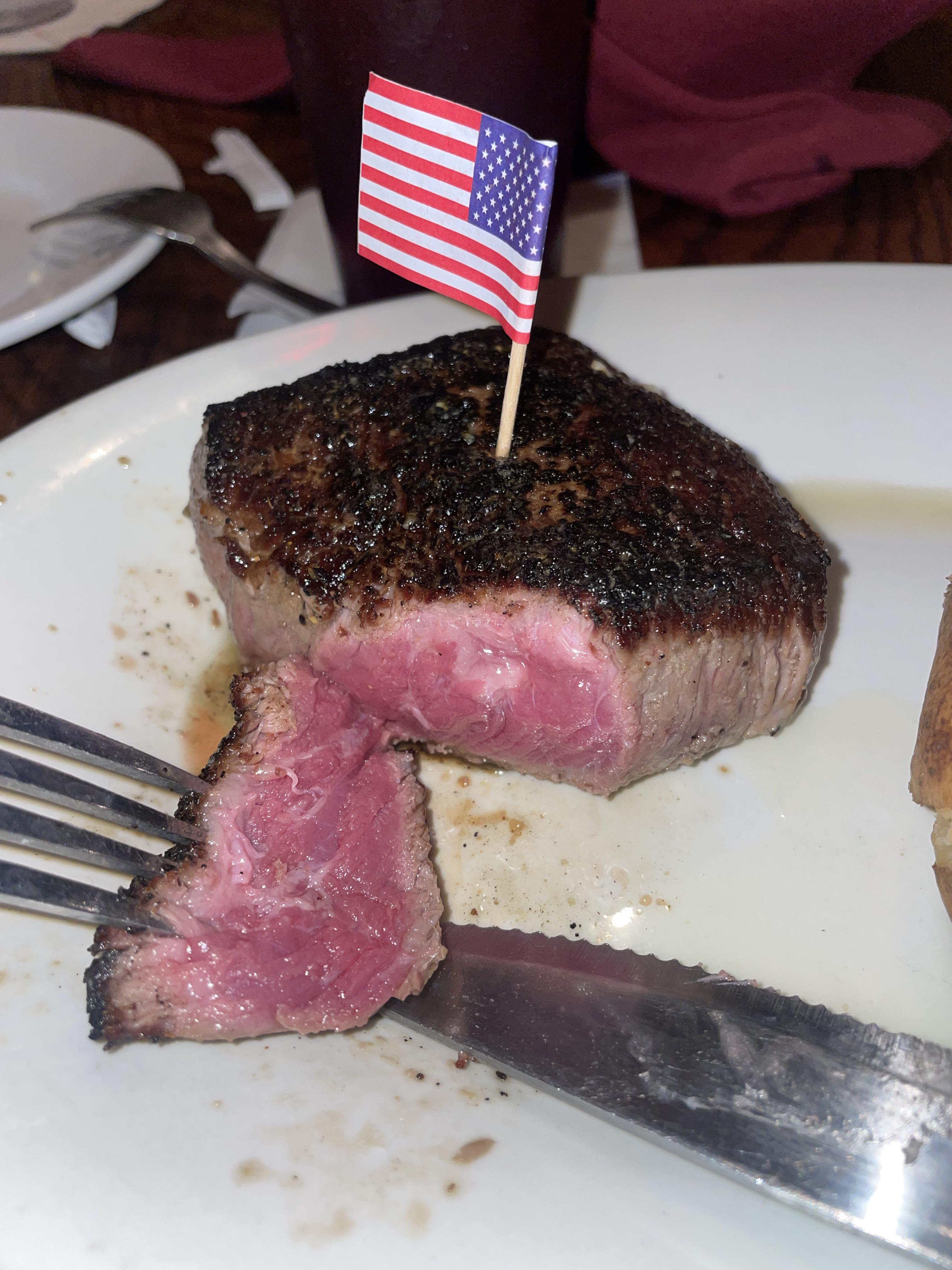 Marshall’s steakhouse in holly springs Mississippi. Voted best steak in