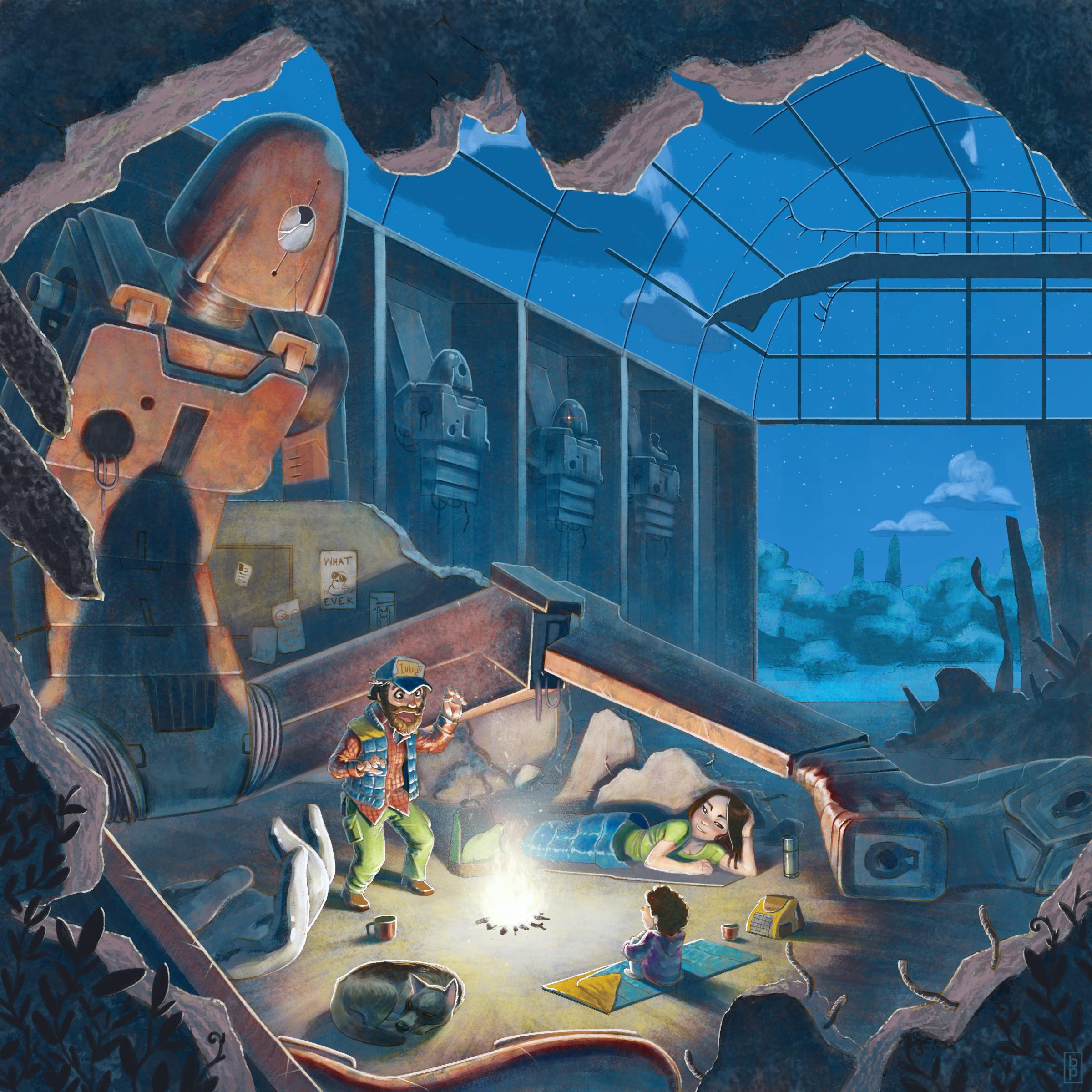 The Scary Story, Digital, 8 x 8" r/Art