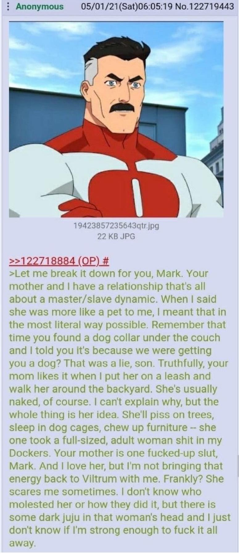 "your mom she's like a pet to me" r/Invincible