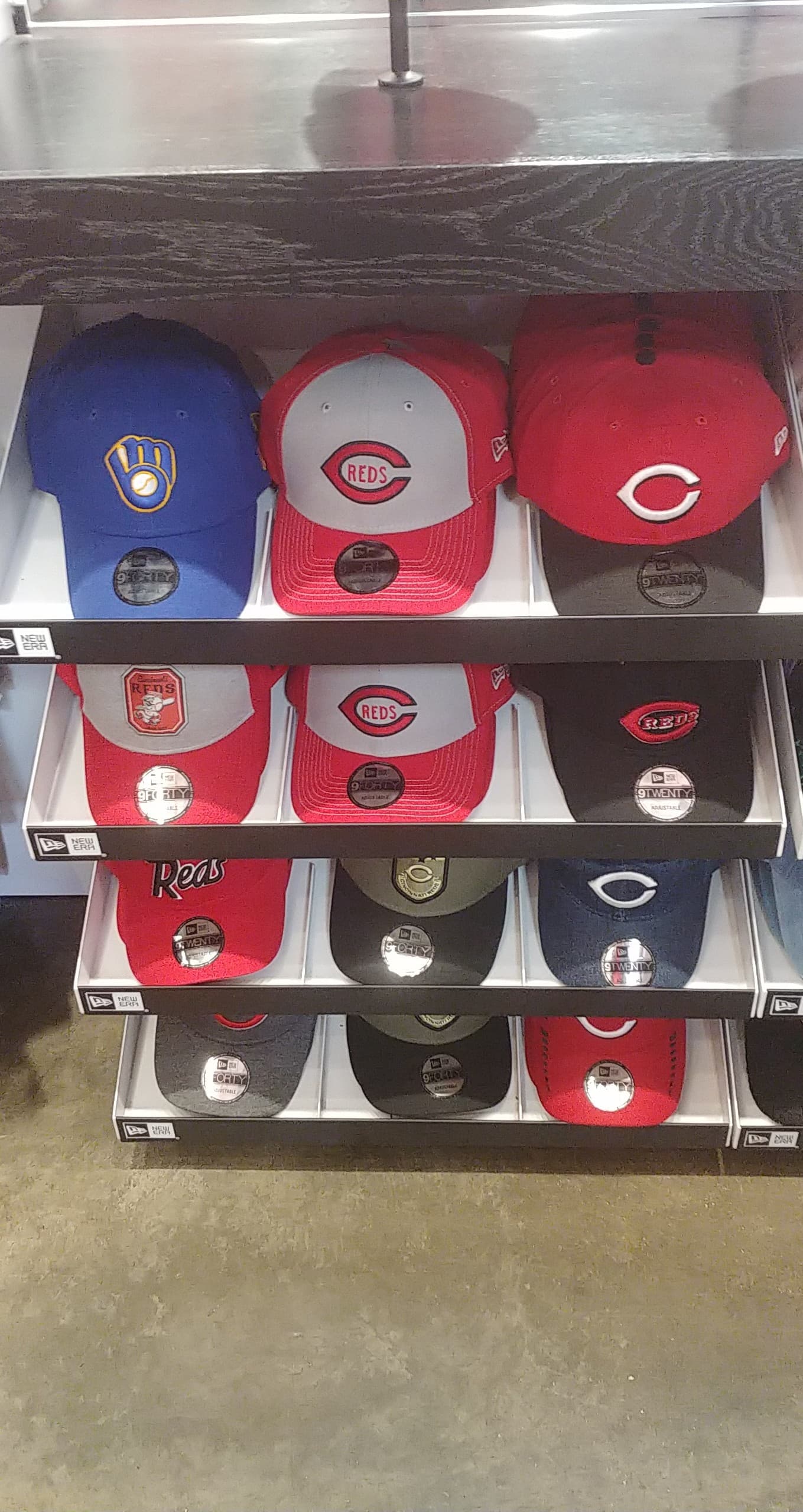 My friend saw this yesterday the official Cincinnati Reds team store