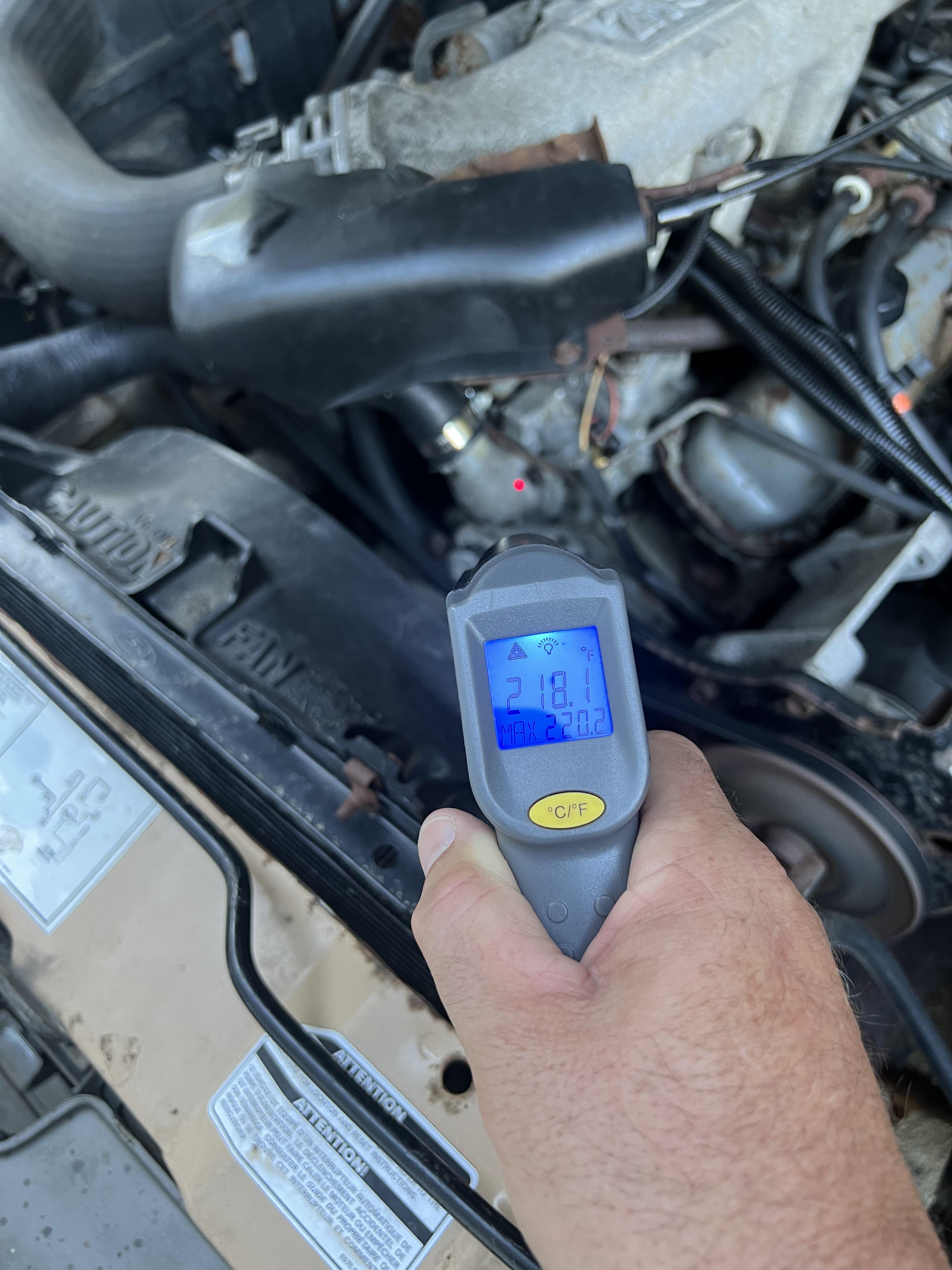 Is this too hot for the 2.9? Flushed the radiator with new thermostat