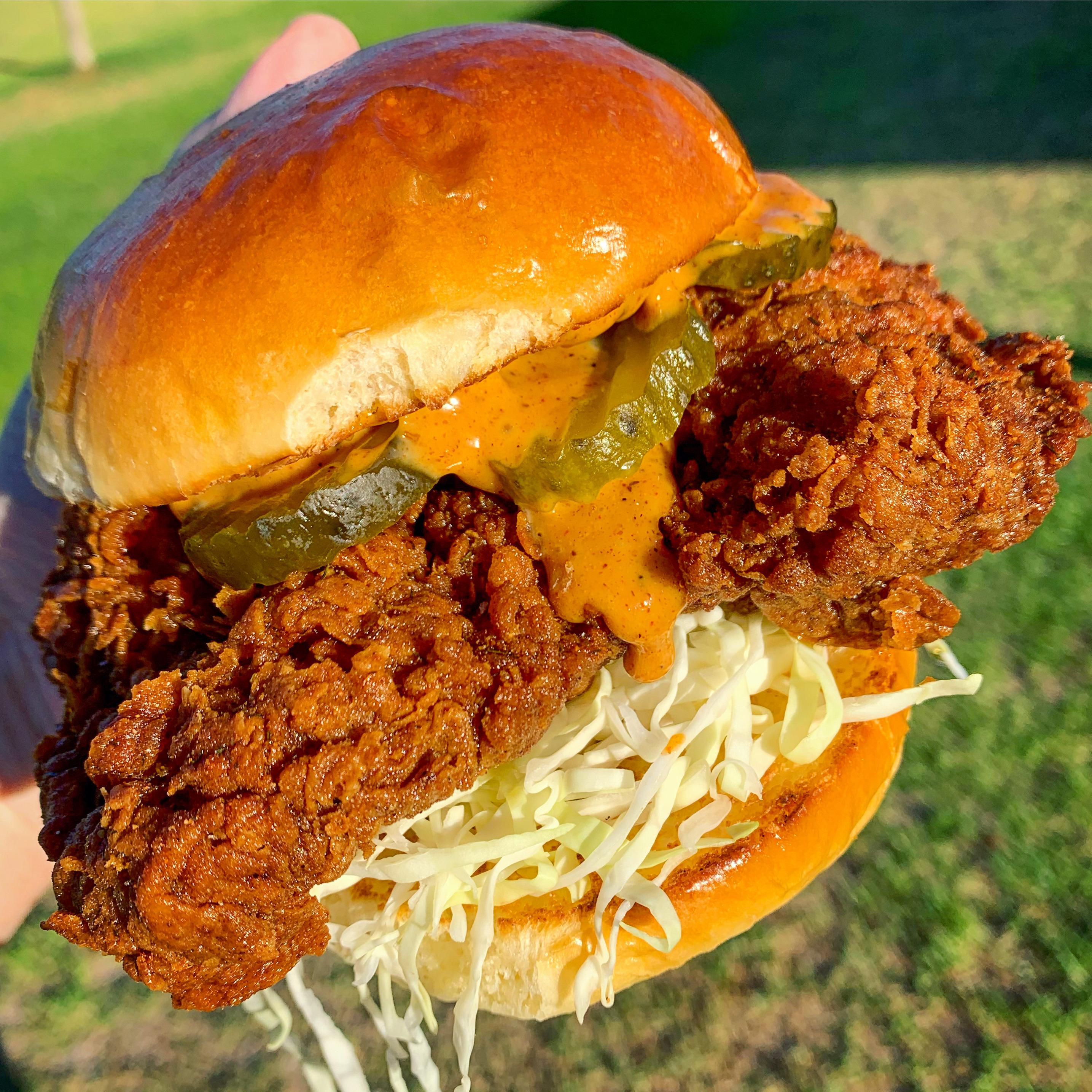 [Homemade] Nashville Hot Chicken Sandwich r/food