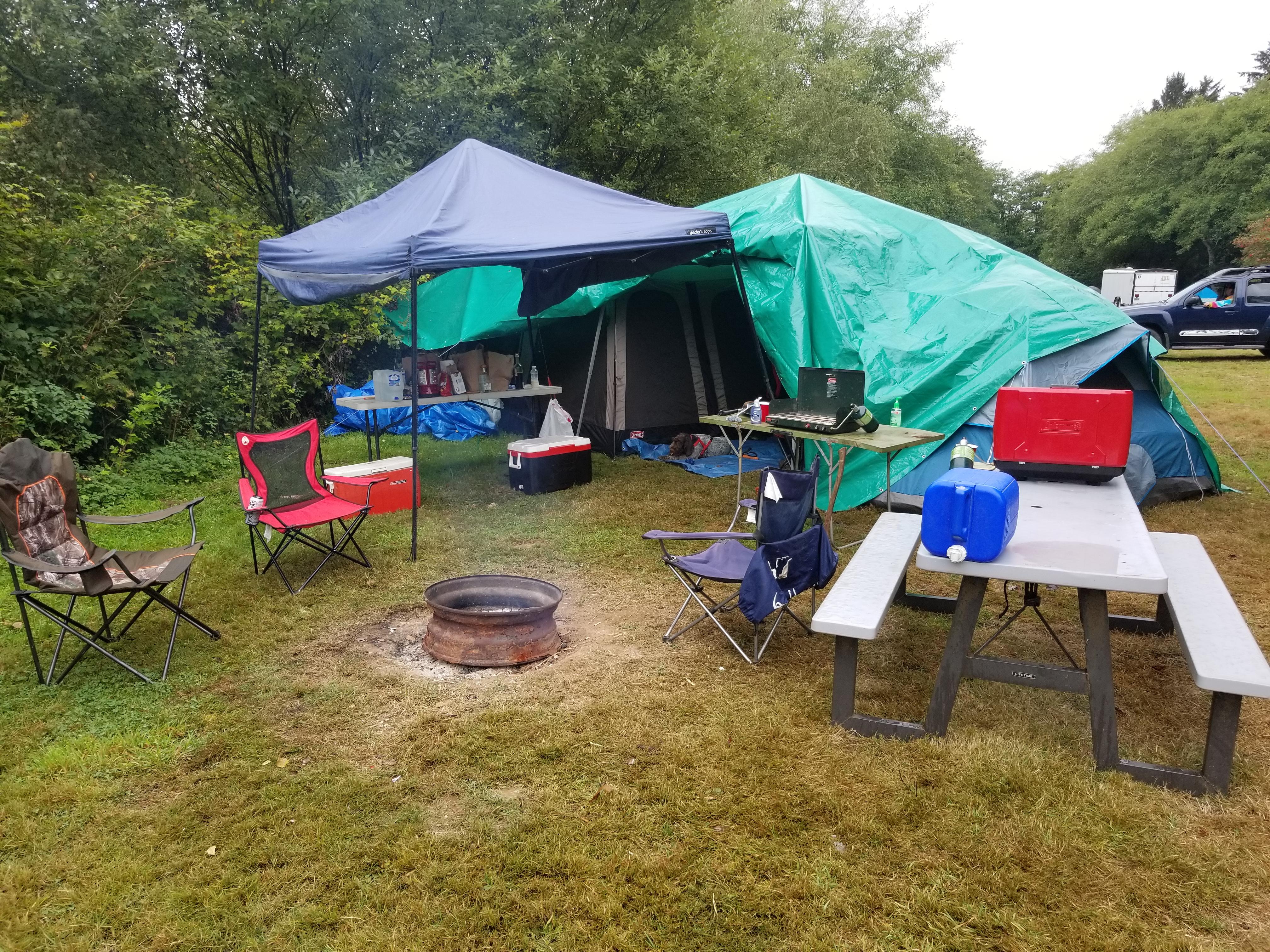 Camping in the rain near Long Beach, Wa r/camping