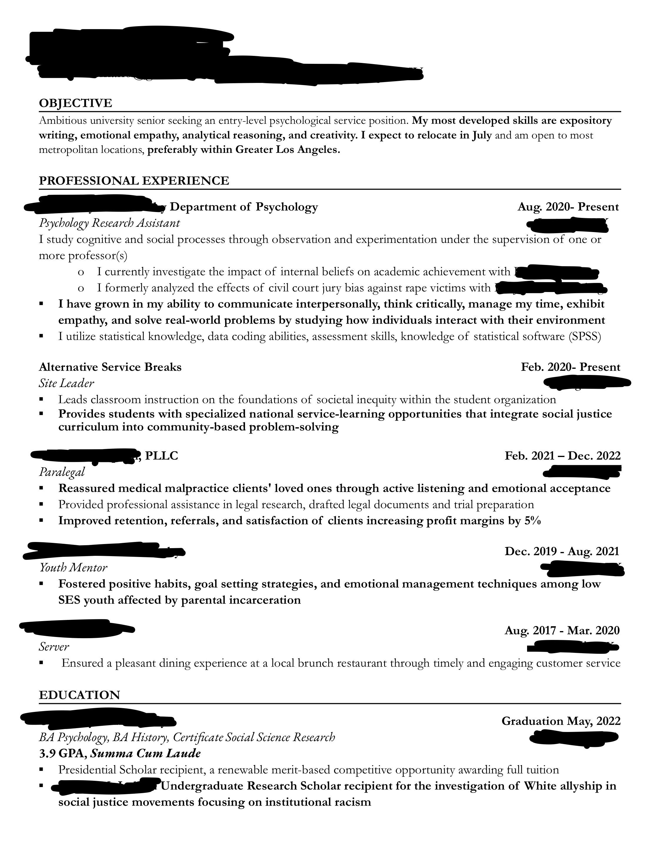 Looking for entry level jobs in case management/ psychology services. I