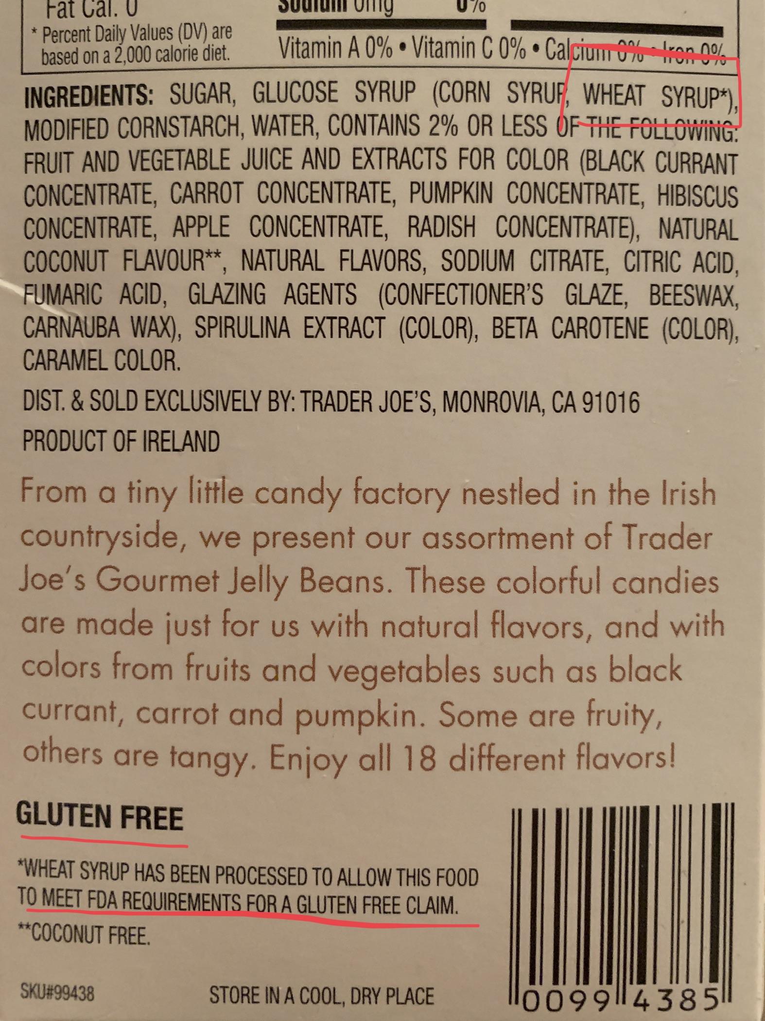 Trader Joe’s Gourmet Jelly Beans thoughts? r/Celiac