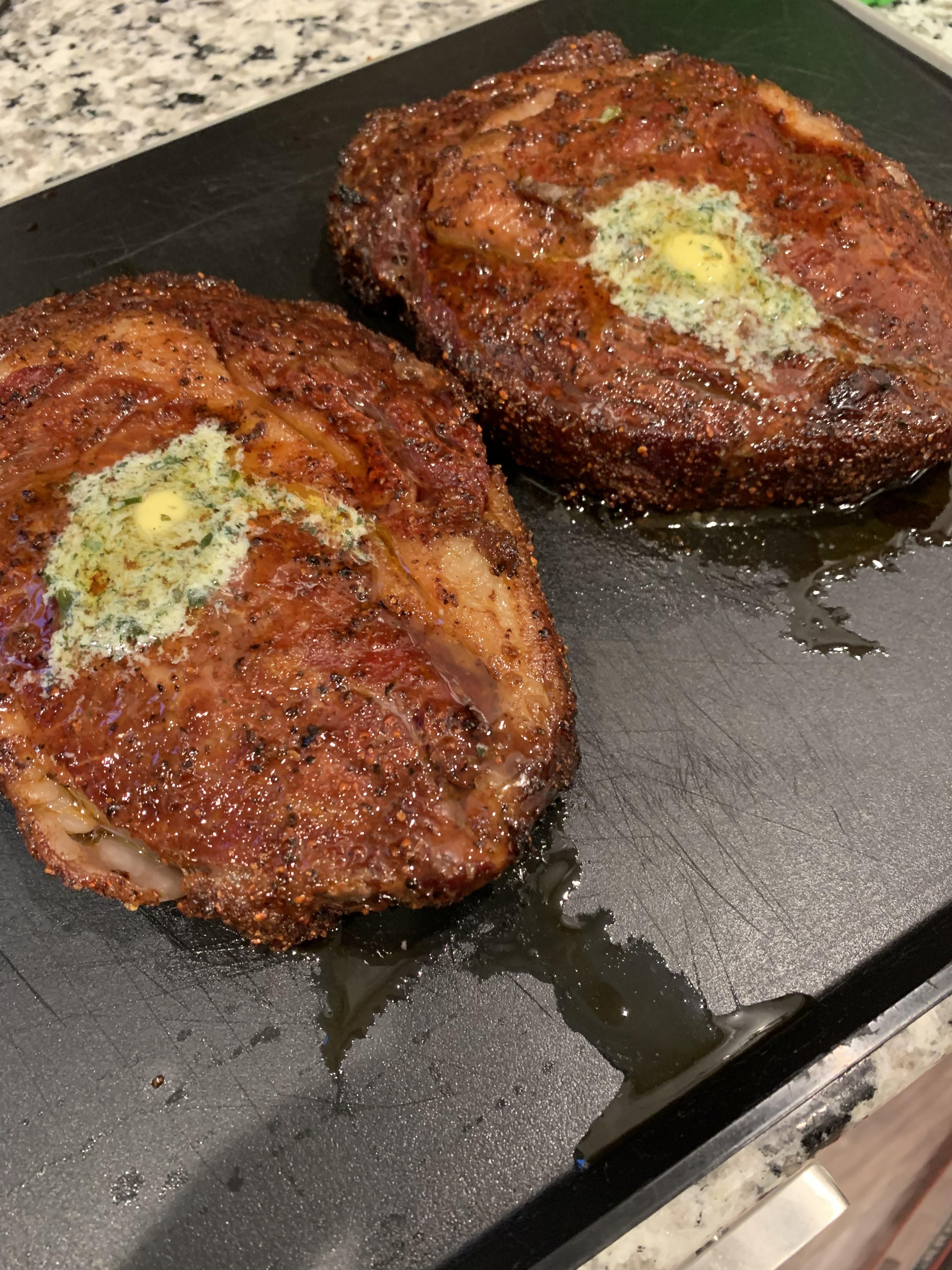 Independence Day Wagyu Ribeye turned out perfect. Reverse sear on