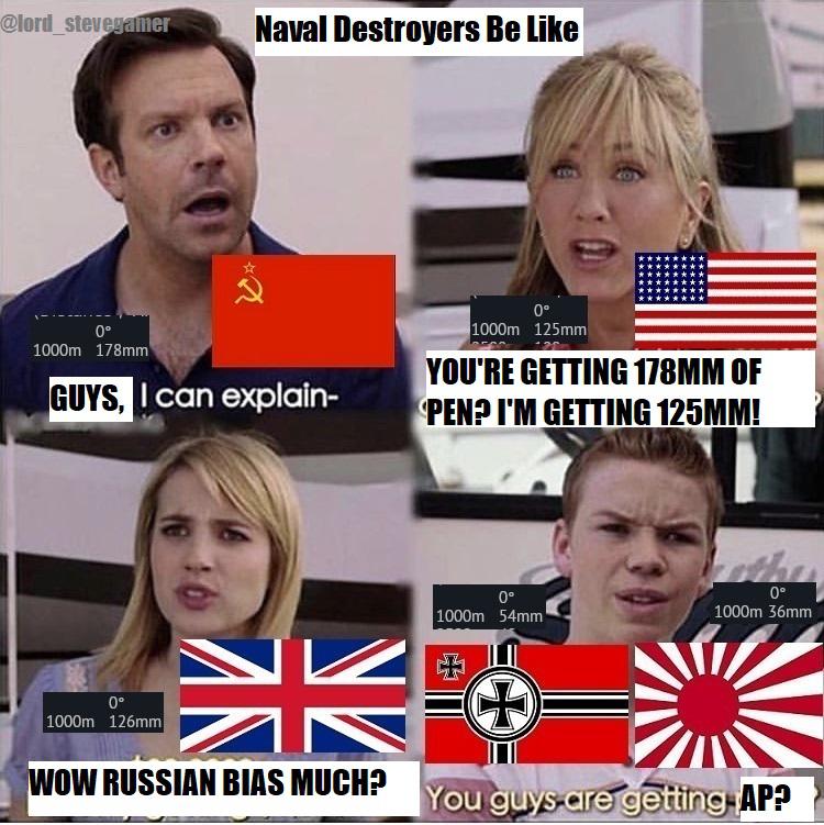 Wait you guys are playing naval? Warthunder