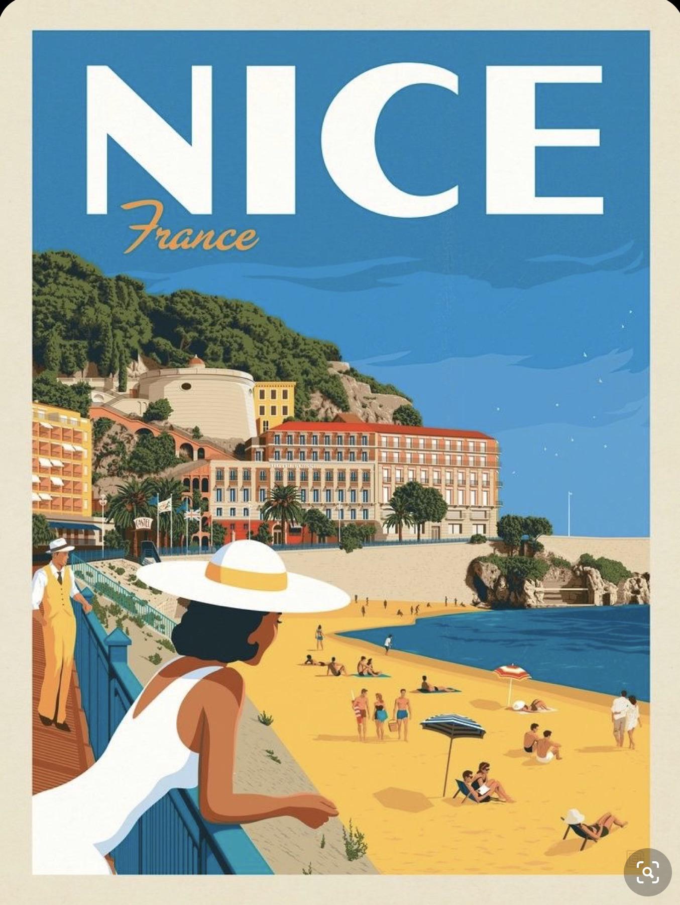 Vintage travel poster “ NICE France” r/Posters