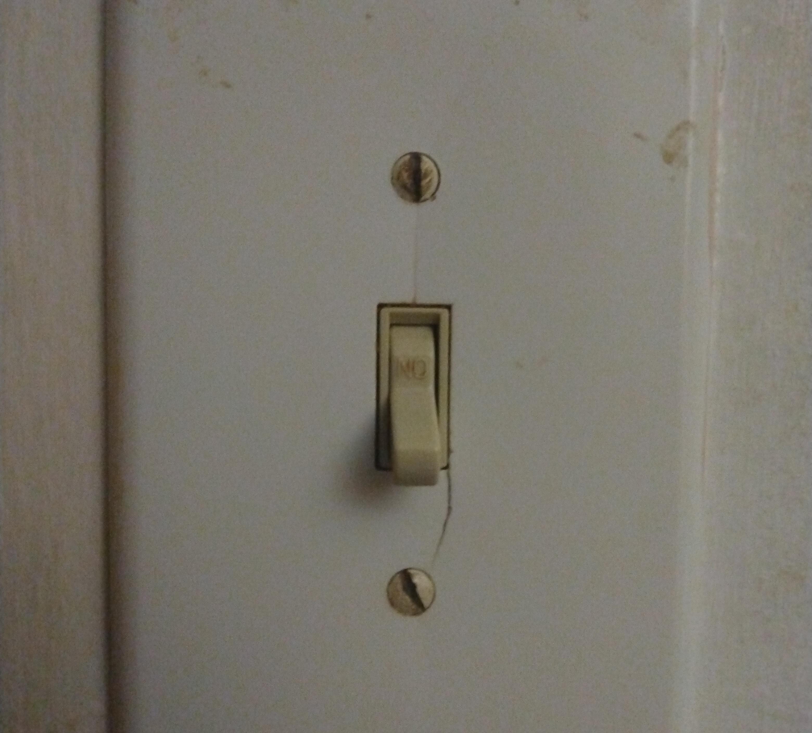 My bedroom's light switch is installed upside down so whenever the